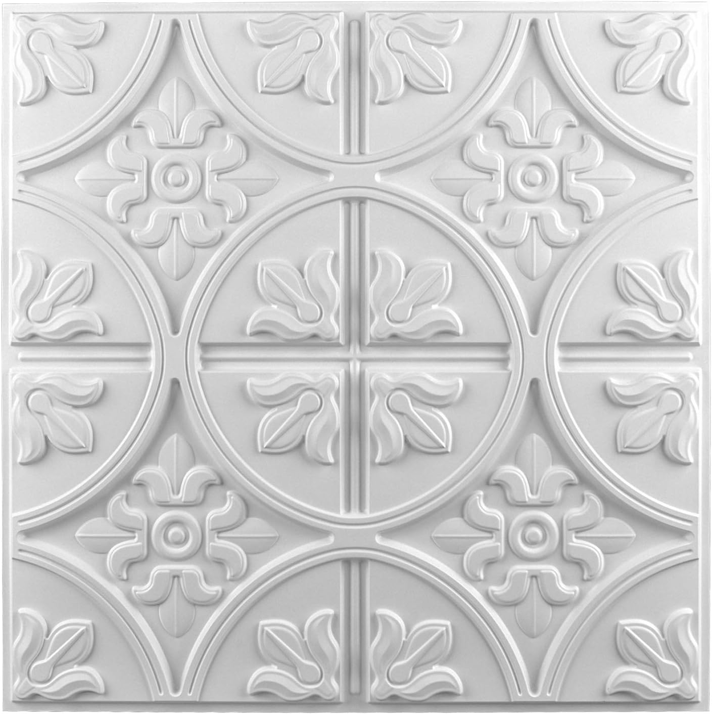 Art3d 12 (Pack Of 12) Wall Panel Traditional, White