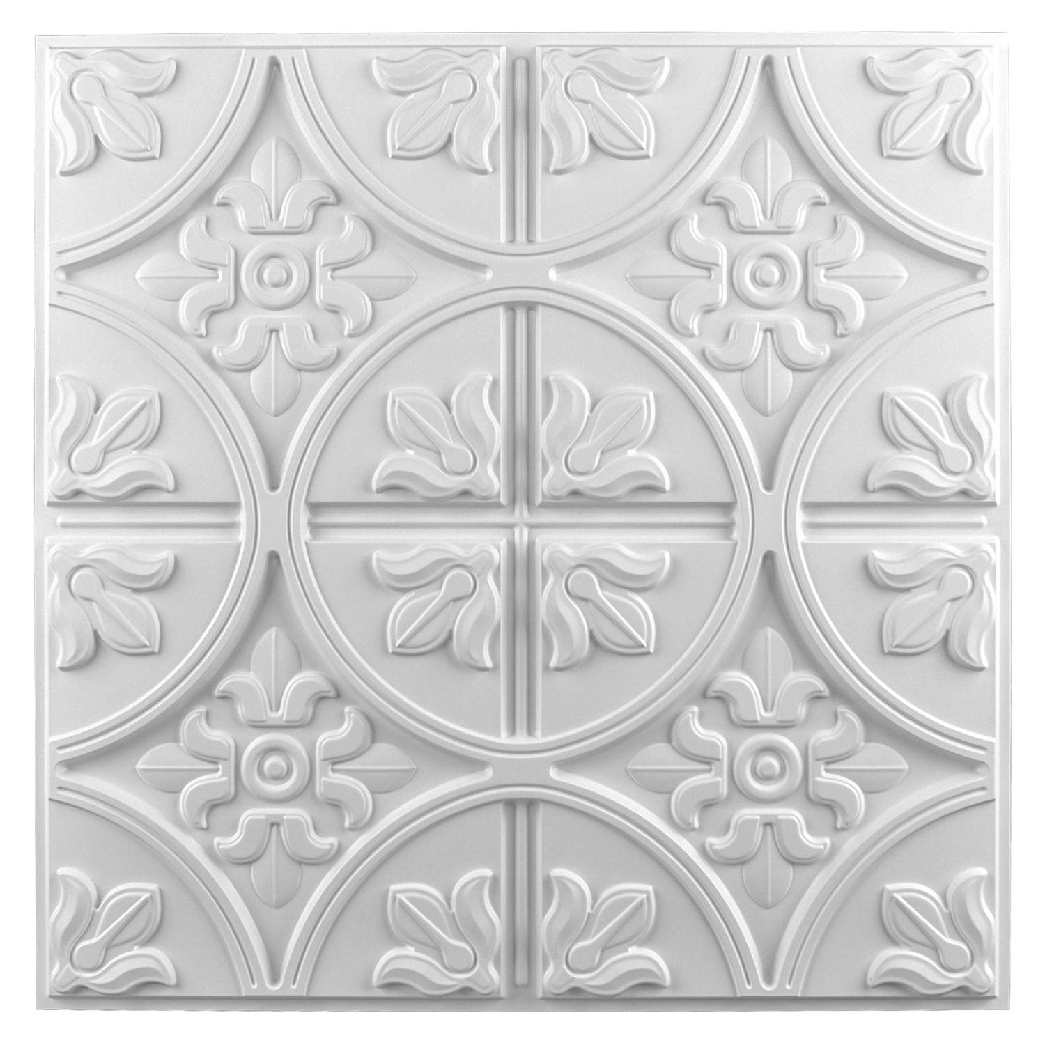 Art3d 12 (Pack Of 12) Wall Panel Traditional, White