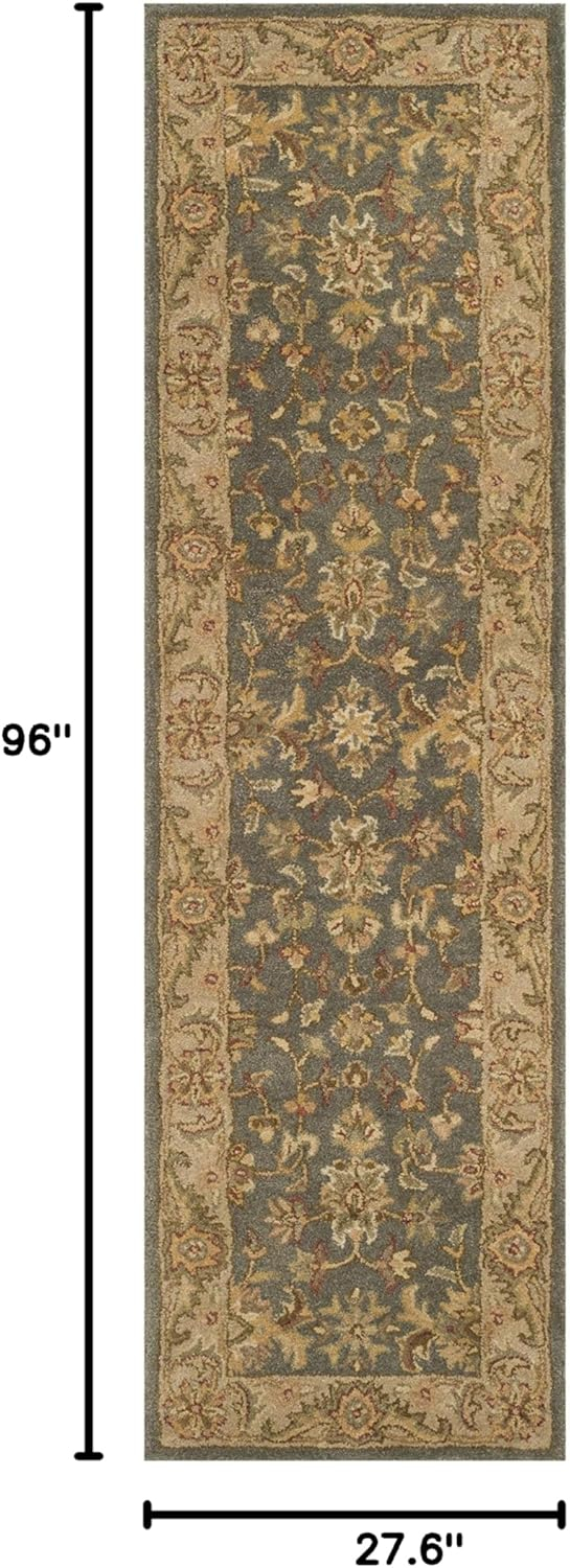 SAFAVIEH Antiquity Bethanie Traditional Wool Runner Rug, Blue/Beige, 2'3" x 8'