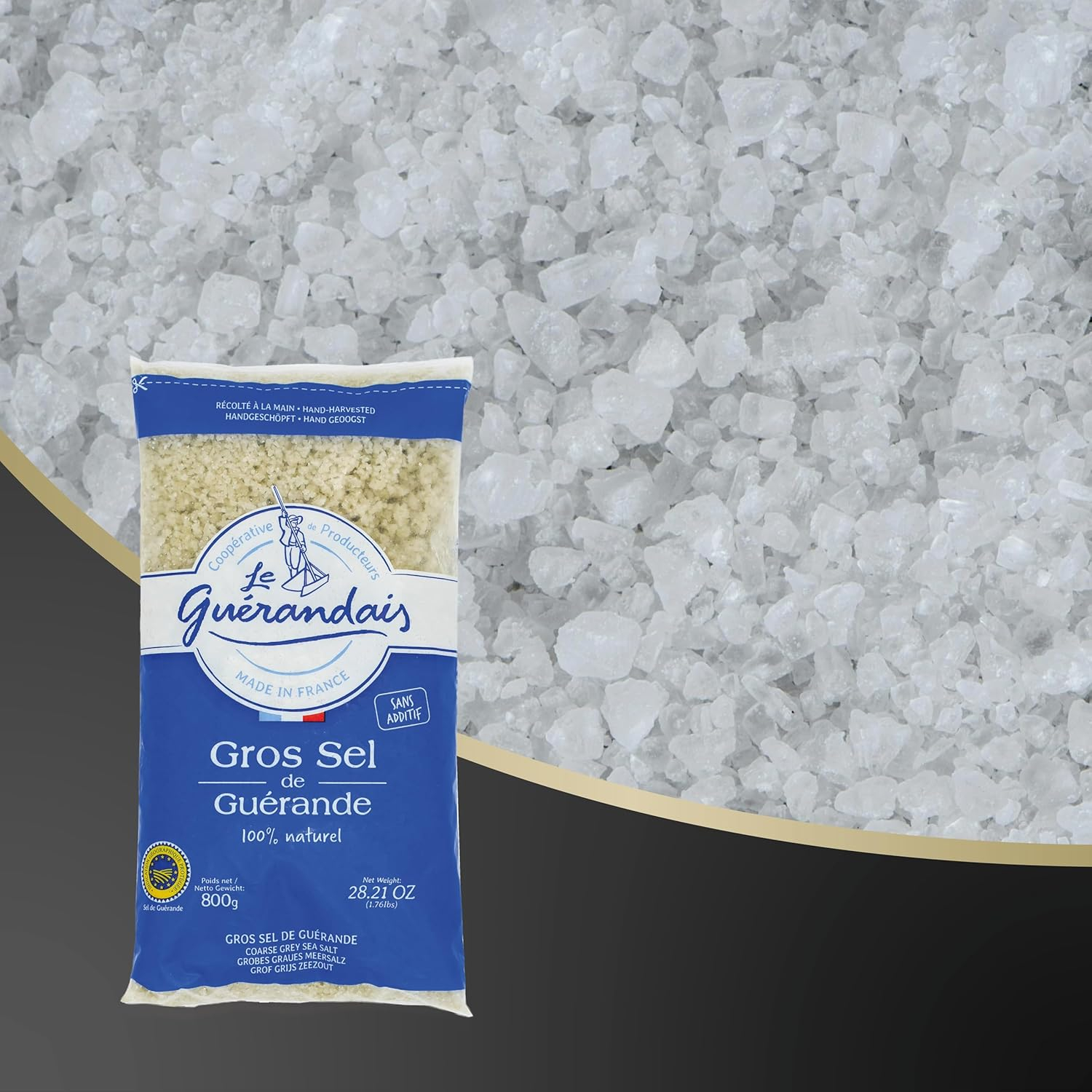 Le Guerandais Coarse Sea Salt Gros Sel De Guerande, 1.76 Pound