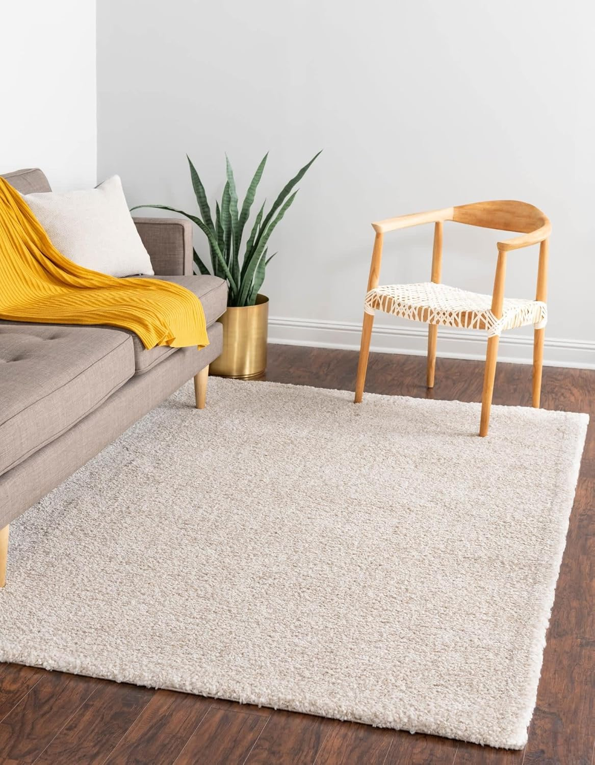 Unique Loom Solo Collection Area Rug - Calabasas (2' 2" x 3' 1" Rectangle, Ivory)