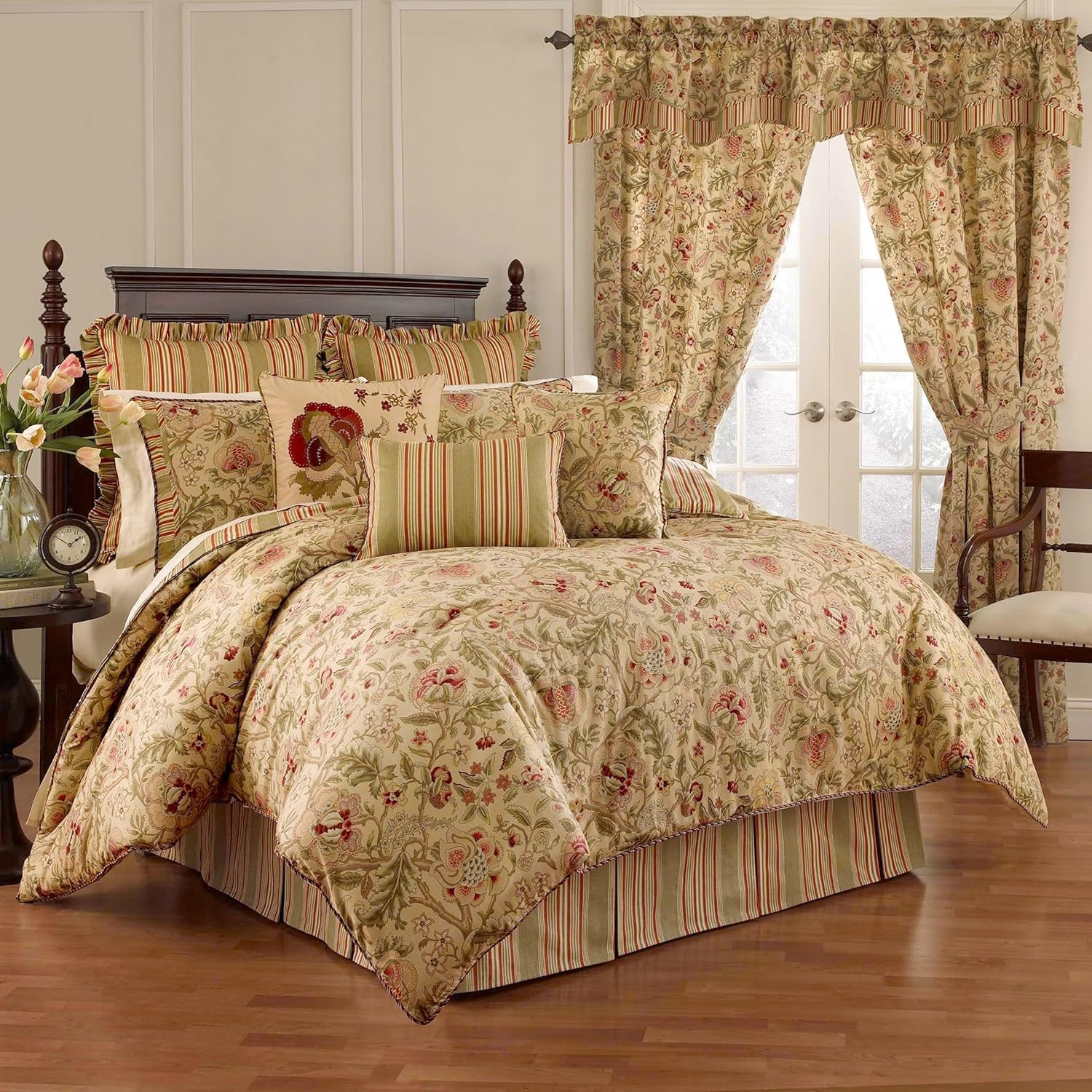 Waverly Imperial Dress 4-Piece Bedding Comforter Set, Antique
