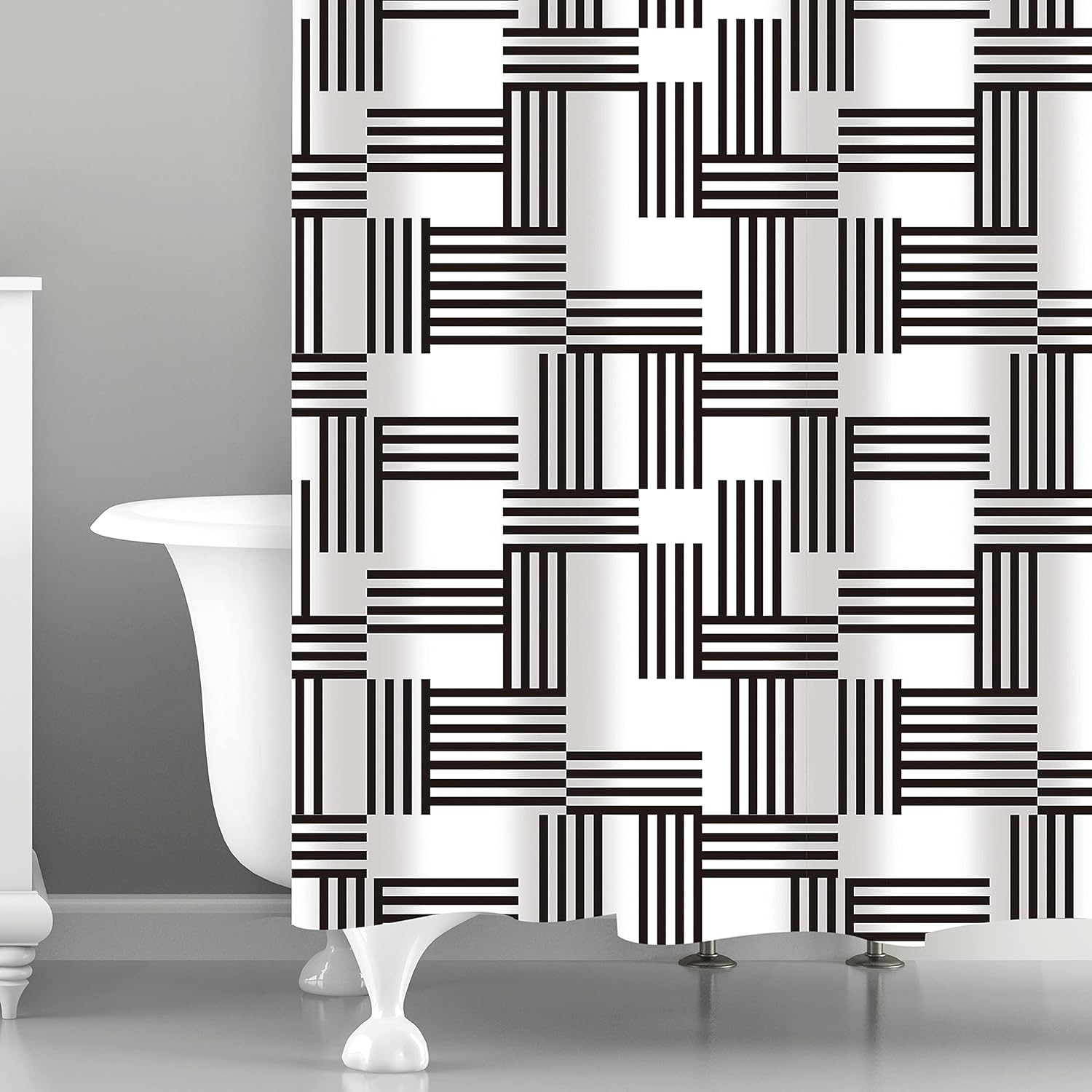 Bath Bliss Abstract Shower Curtain
