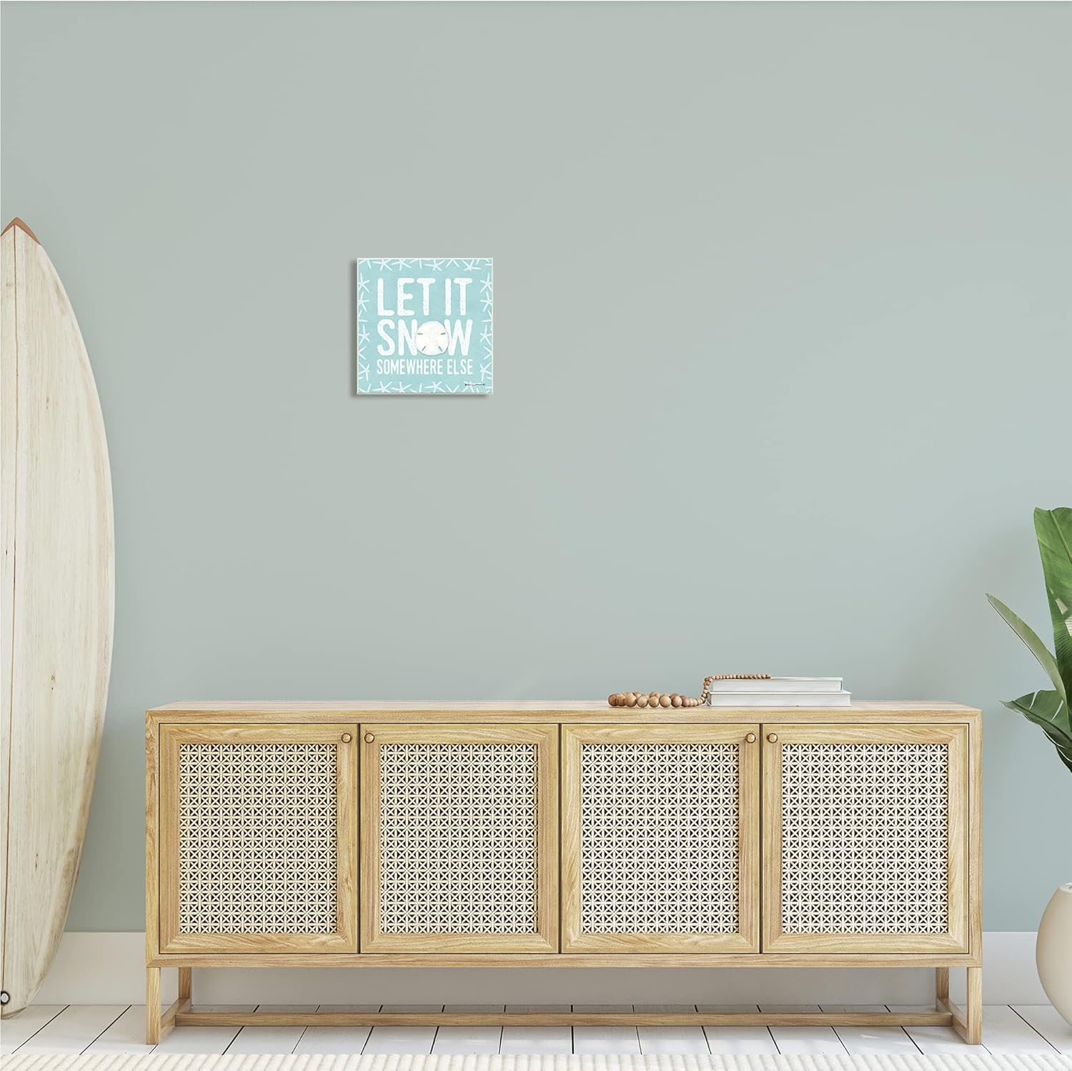 Stupell Industries Let It Snow Somewhere Else Phrase Nautical Winter, 12 x 12, Design by Stephanie Workman Marrott