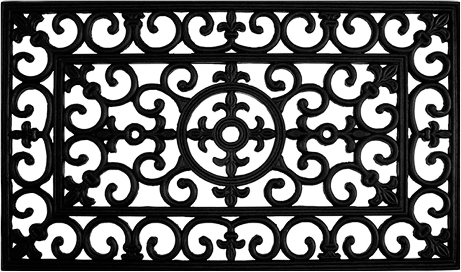 Calloway Mills Fleur De Lis Outdoor Rubber Doormat, 18" x 30"
