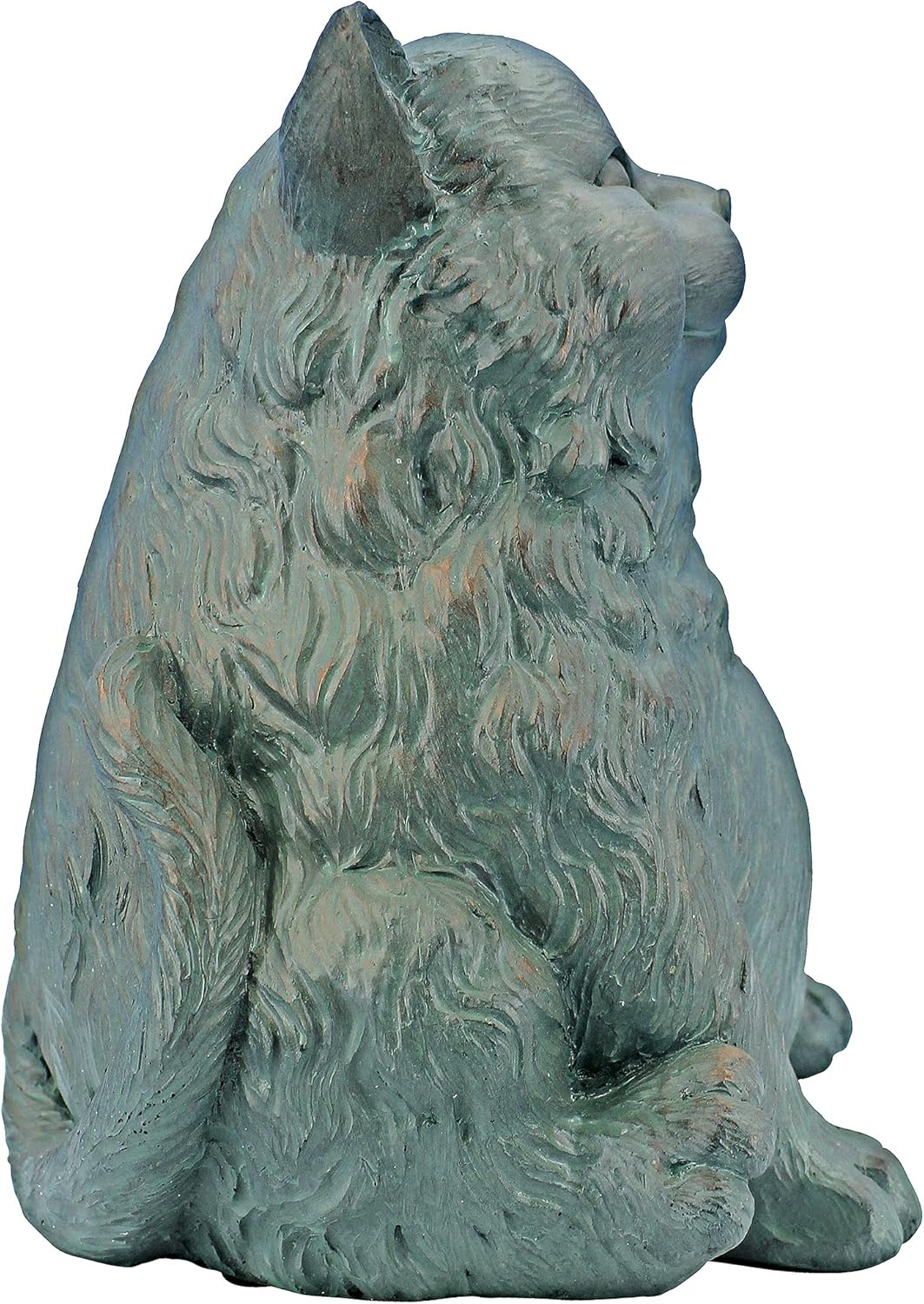 Design Toscano Sitting Phat Cat Animal Statue, 8 Inch, Resin, Faux Bronze Finish