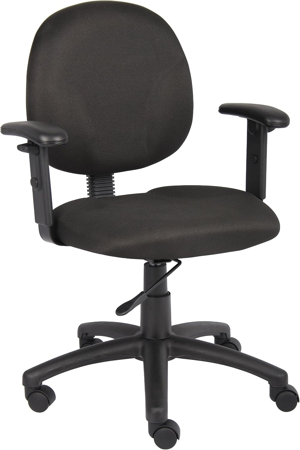 Black Adjustable Ergonomic Task Chair with Fabric Upholstery