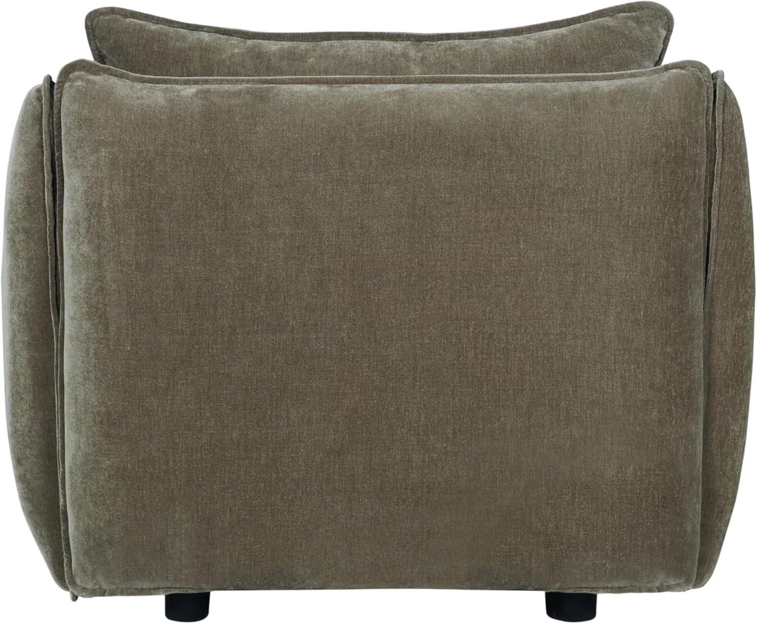 Moss Green Fabric Barrel Accent Chair with Removable Pillow