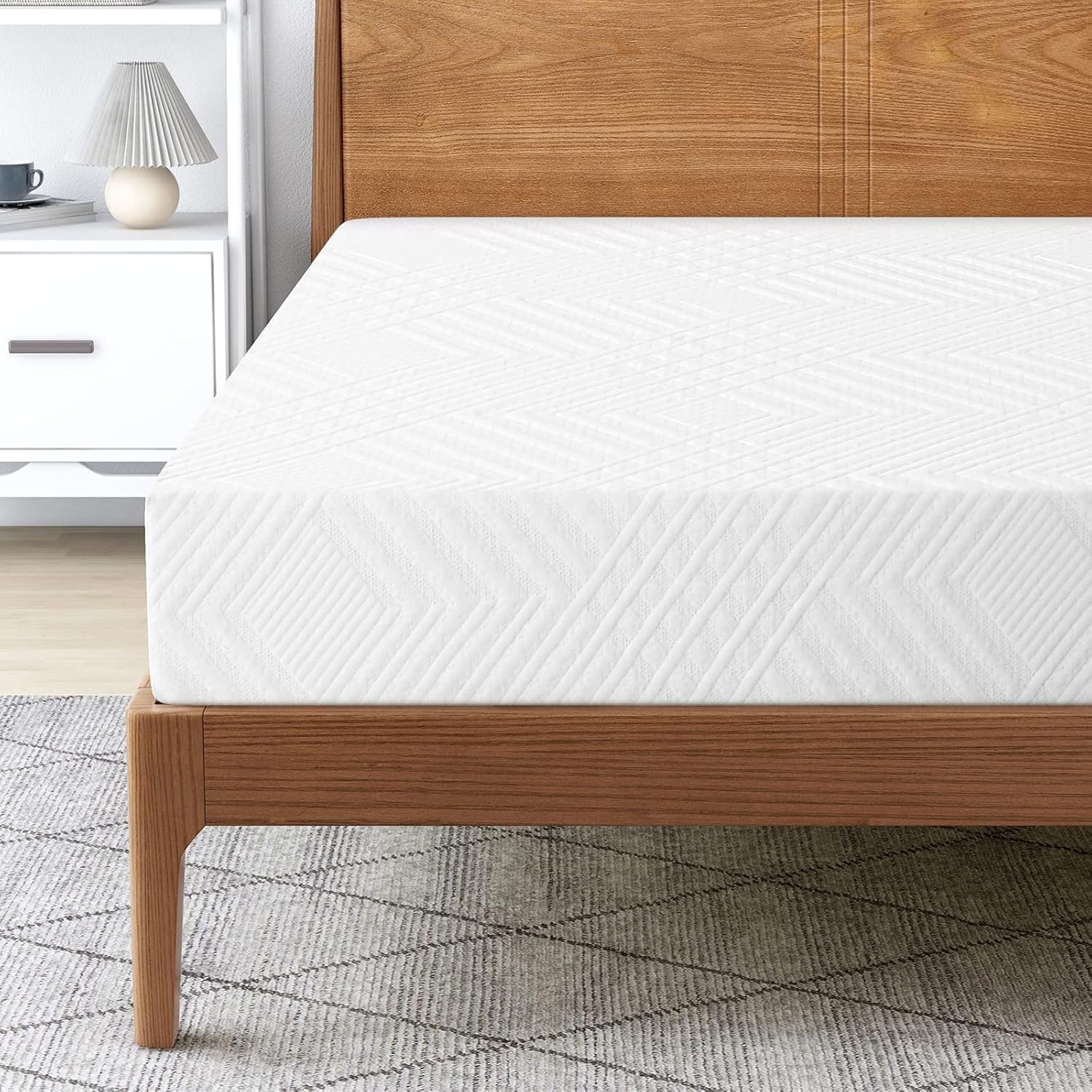 Full White Gel Memory Foam Adjustable Bed Mattress