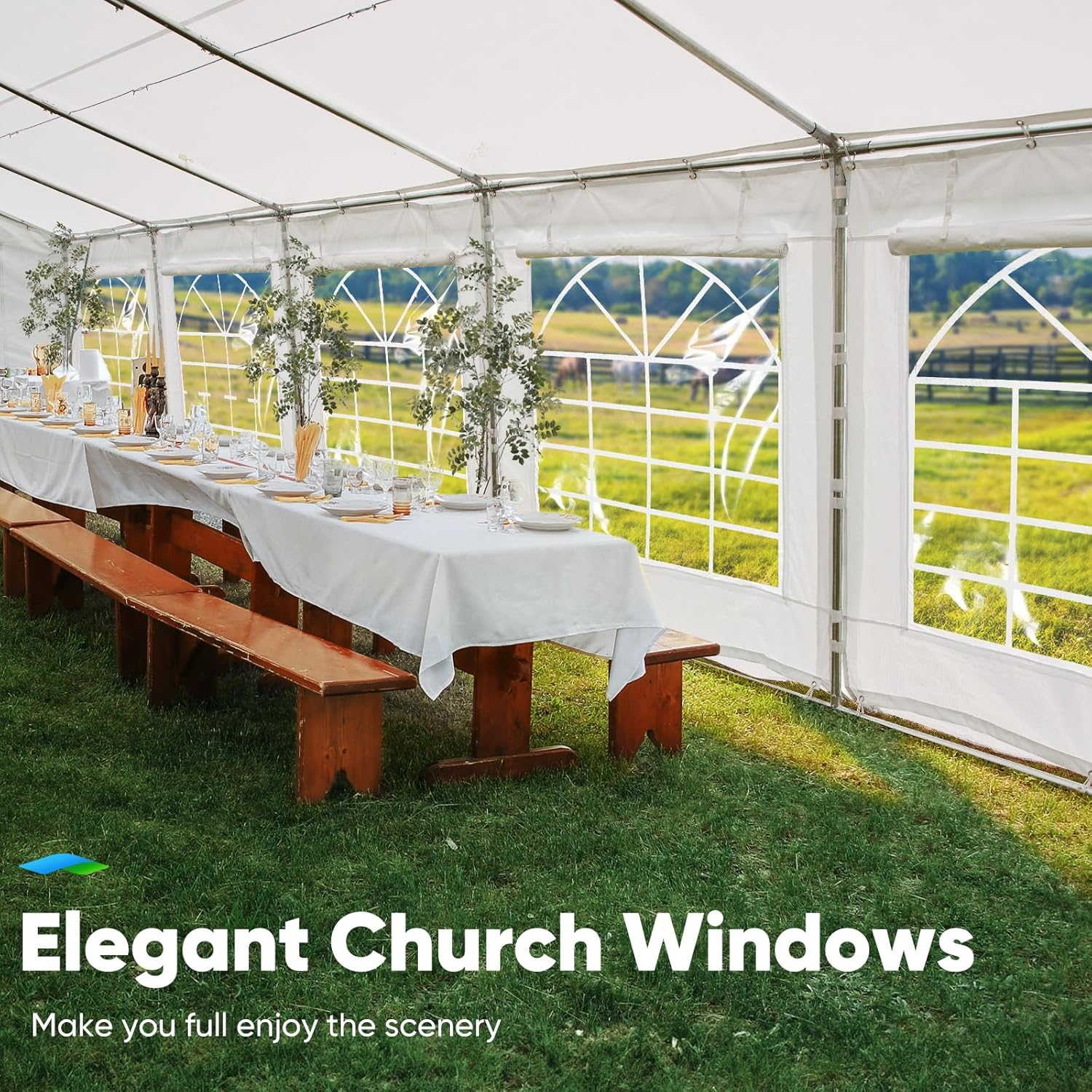 Quictent 20'x 40' Upgraded Galvanized Heavy Duty Gazebo Party Wedding Tent Canopy Carport Shelter with Carry Bags(20x40, White), Event Canopy