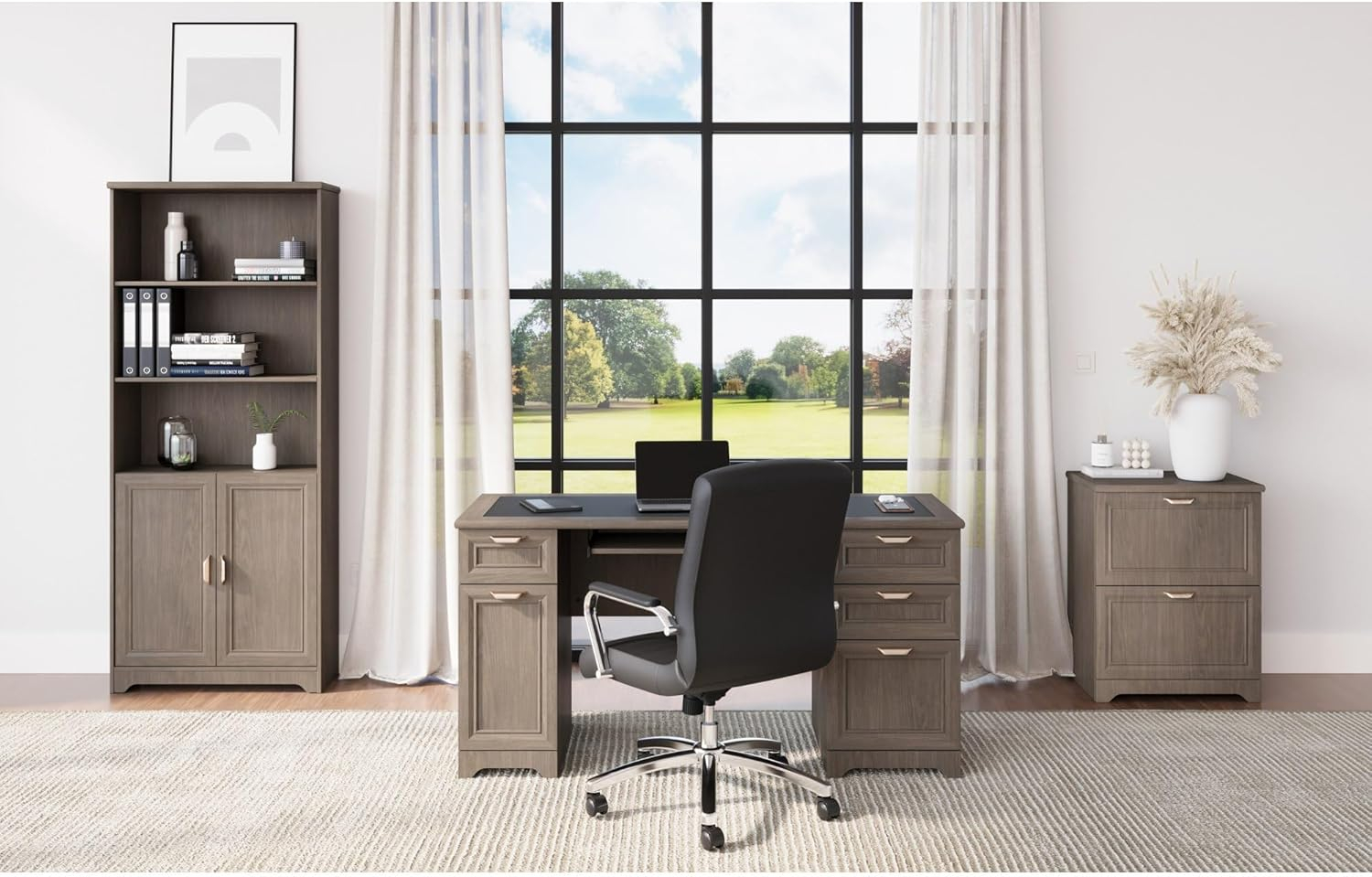 Magellan 23-1/2"W x 16-9/16"D Lateral 2-Drawer File Cabinet, Gray