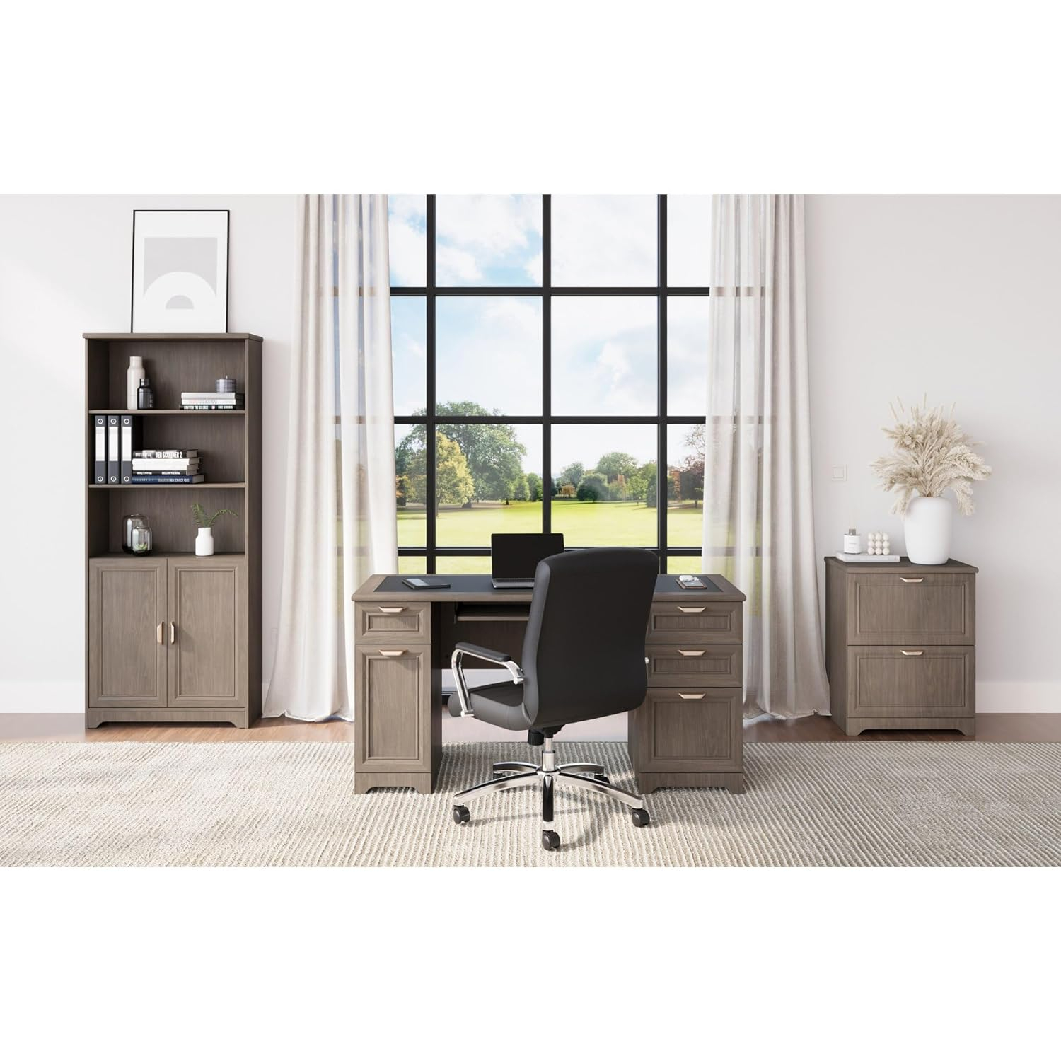 Magellan 23-1/2"W x 16-9/16"D Lateral 2-Drawer File Cabinet, Gray