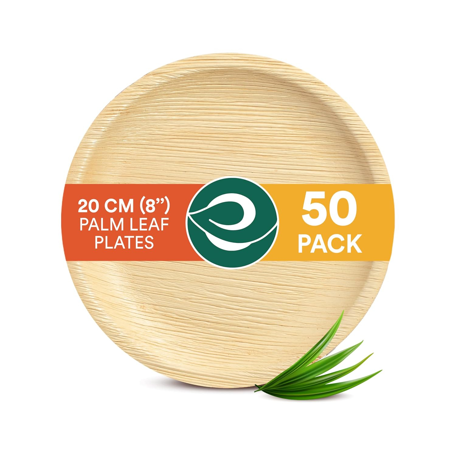 Ecosoul Home - Palm Leaf Plates 8 In Sqr - Case Of 8-20 Ct