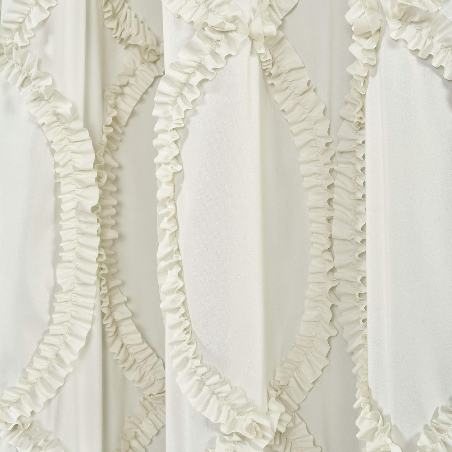 Lush Decor Avon Window Curtain Sydney Throw Blanket, 54"W x 84"L, Ivory