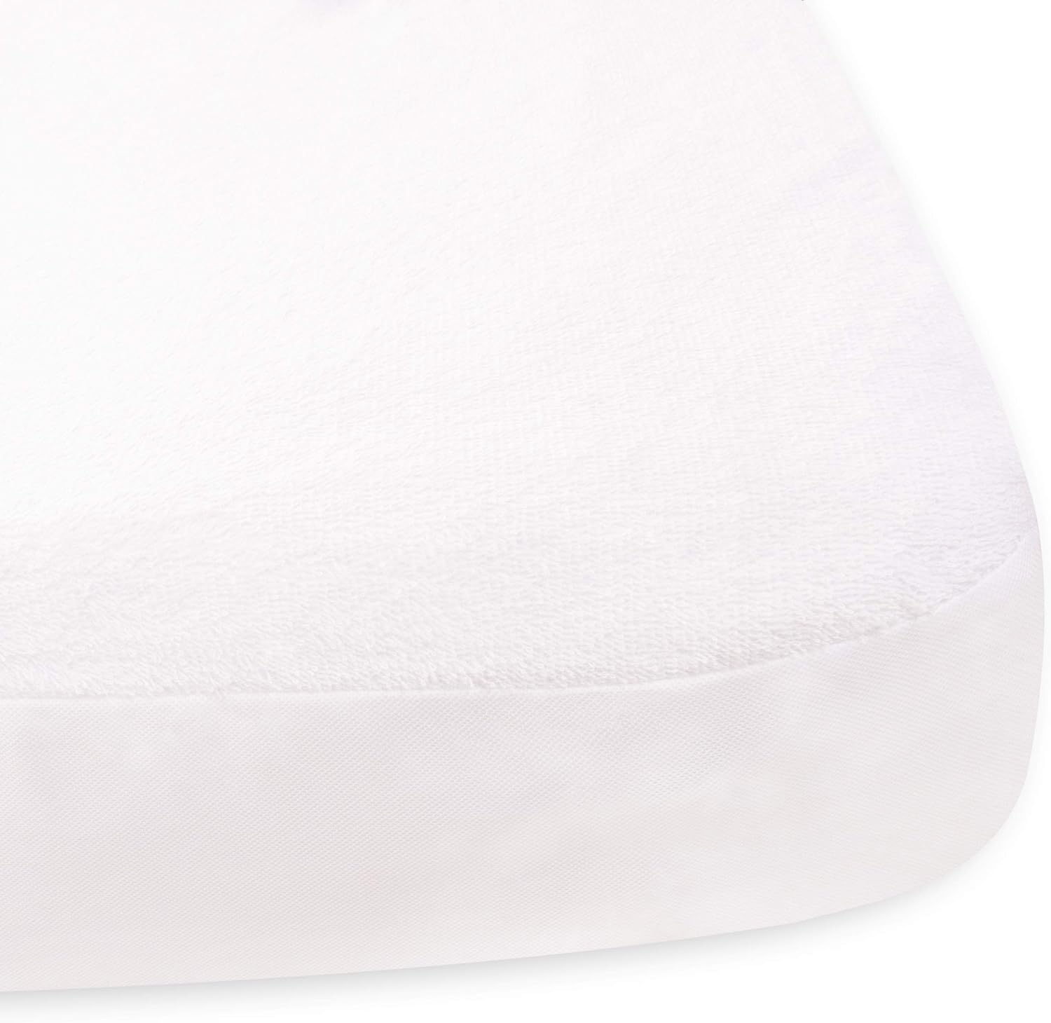 Superior Waterproof Cotton Mattress Protector, Crib, White