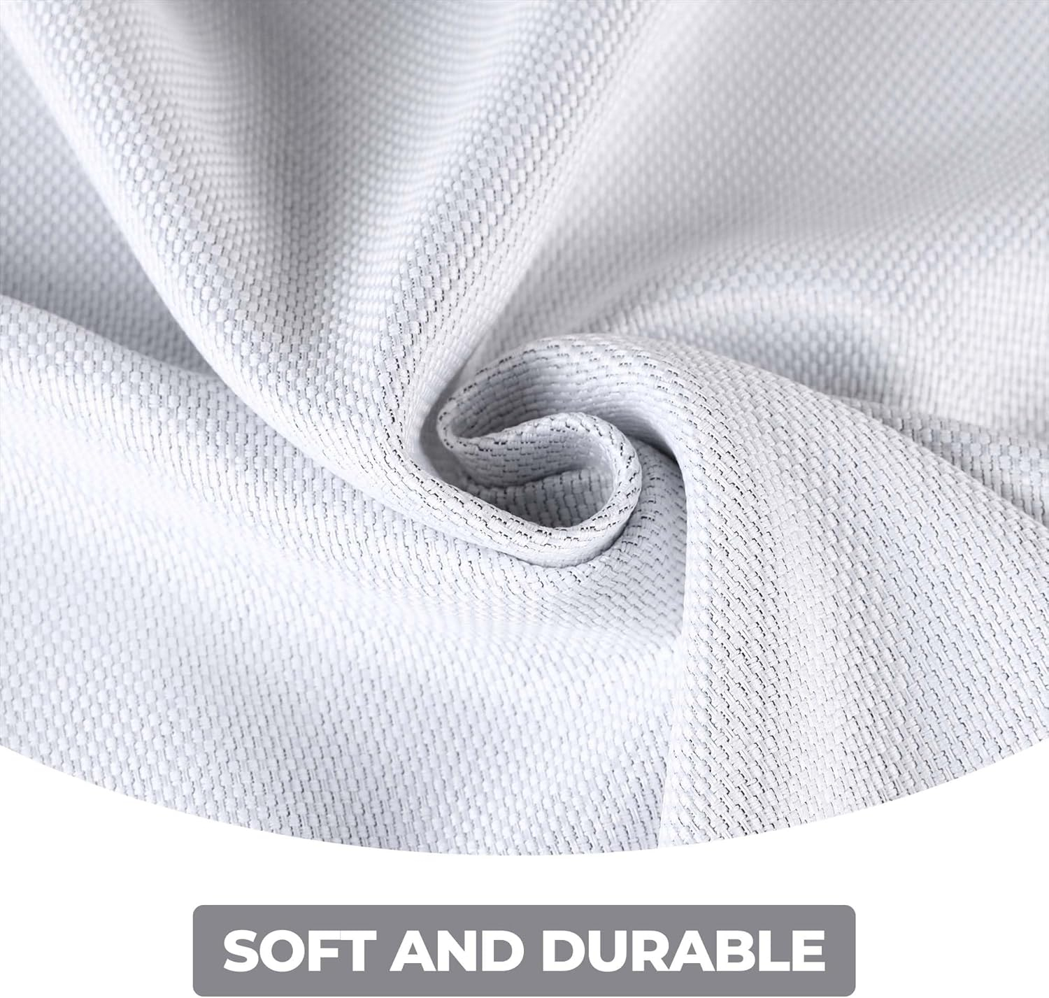 Superior Blackout Curtains, Insulated, Sun Blocking Curtain for Bedroom, Solid, Textured, Living Room Window, Thermal Woven, Jaxon Collection, Set of 2 Panels, 6 Grommets, 42" x 84", Platinum