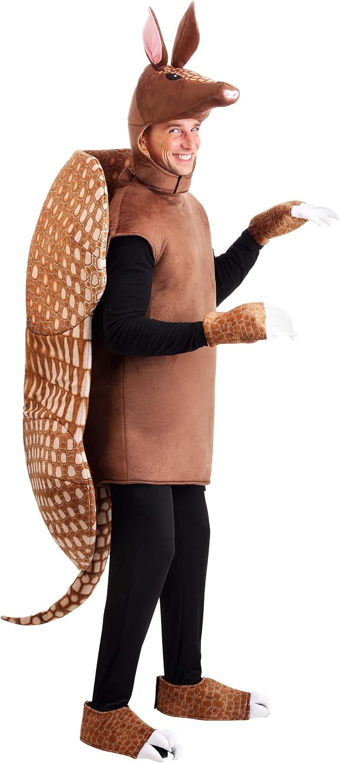 HalloweenCostumes.com Small Adult Armadillo Costume, Black/Brown/Brown