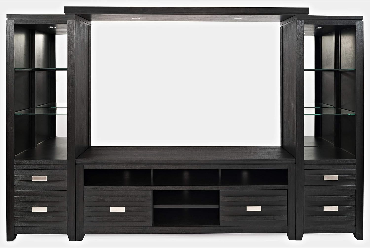 Altamonte Dark Charcoal Acacia 70'' TV Console Entertainment Center