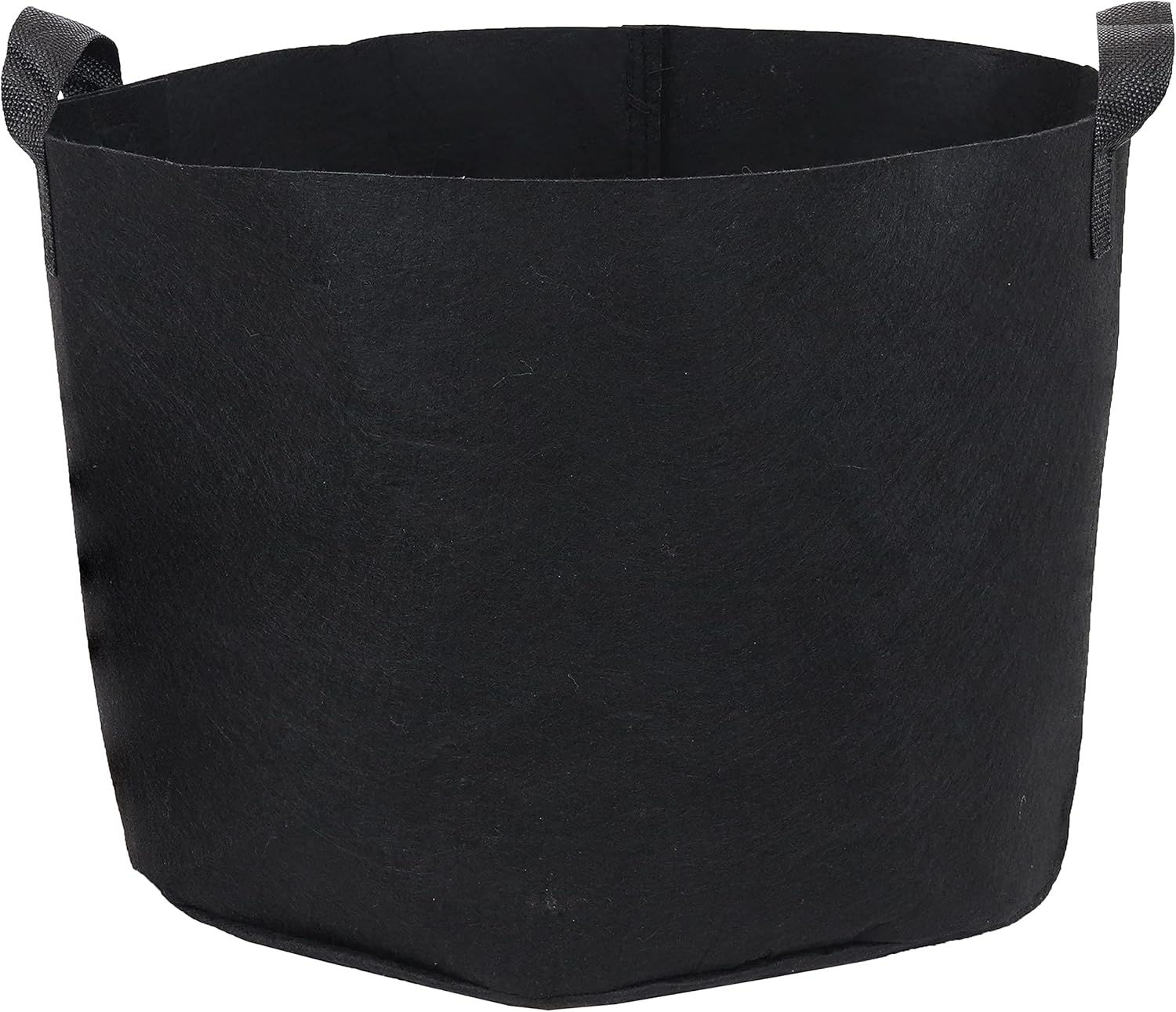 Sunnydaze 1-Pack of 7-Gallon Garden Grow Bags for Vegetables - 300 GSM Non-Woven Polypropylene Felt Fabric Flower Pots and Planters with Handles - Single Gardening Container