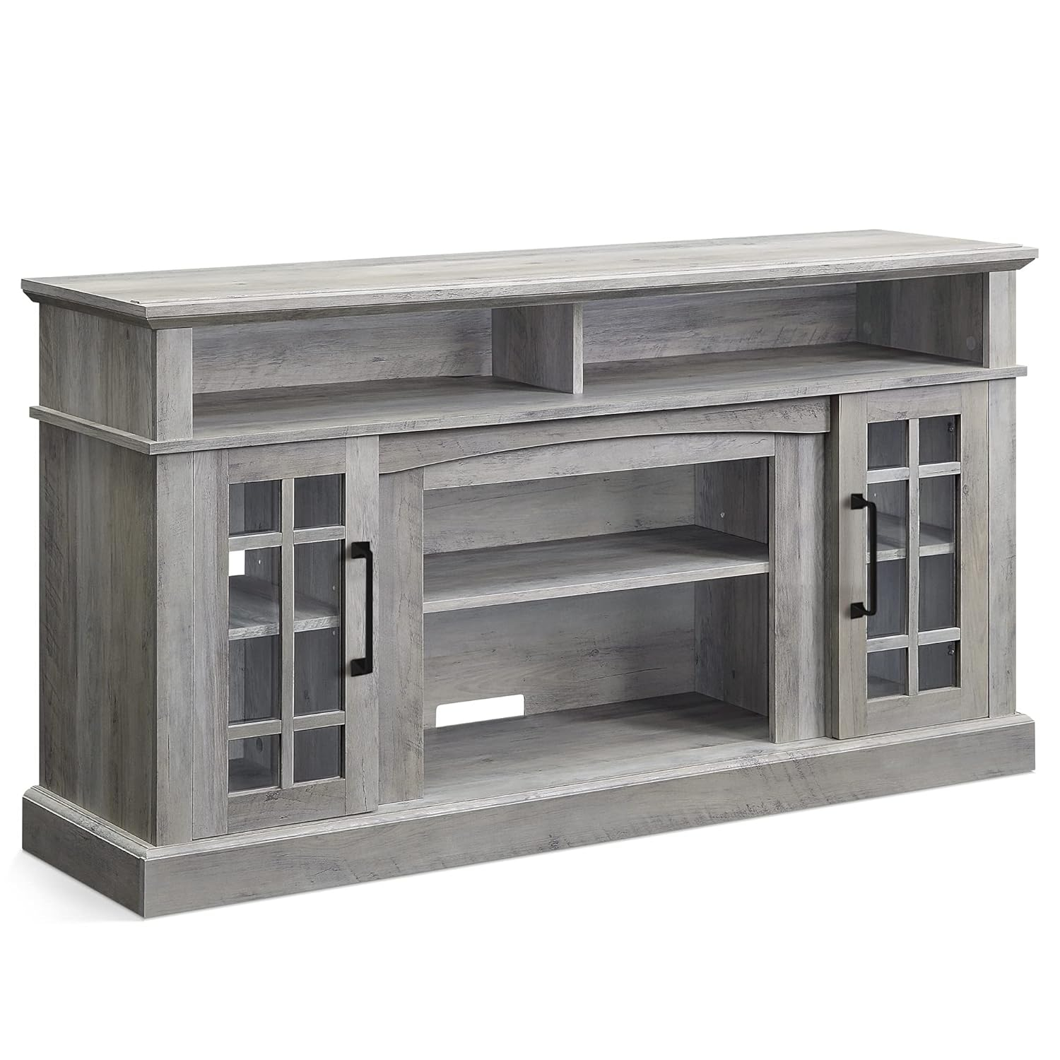 BELLEZE TV Stand Media Entertainment Center - Astorga (Gray Wash)
