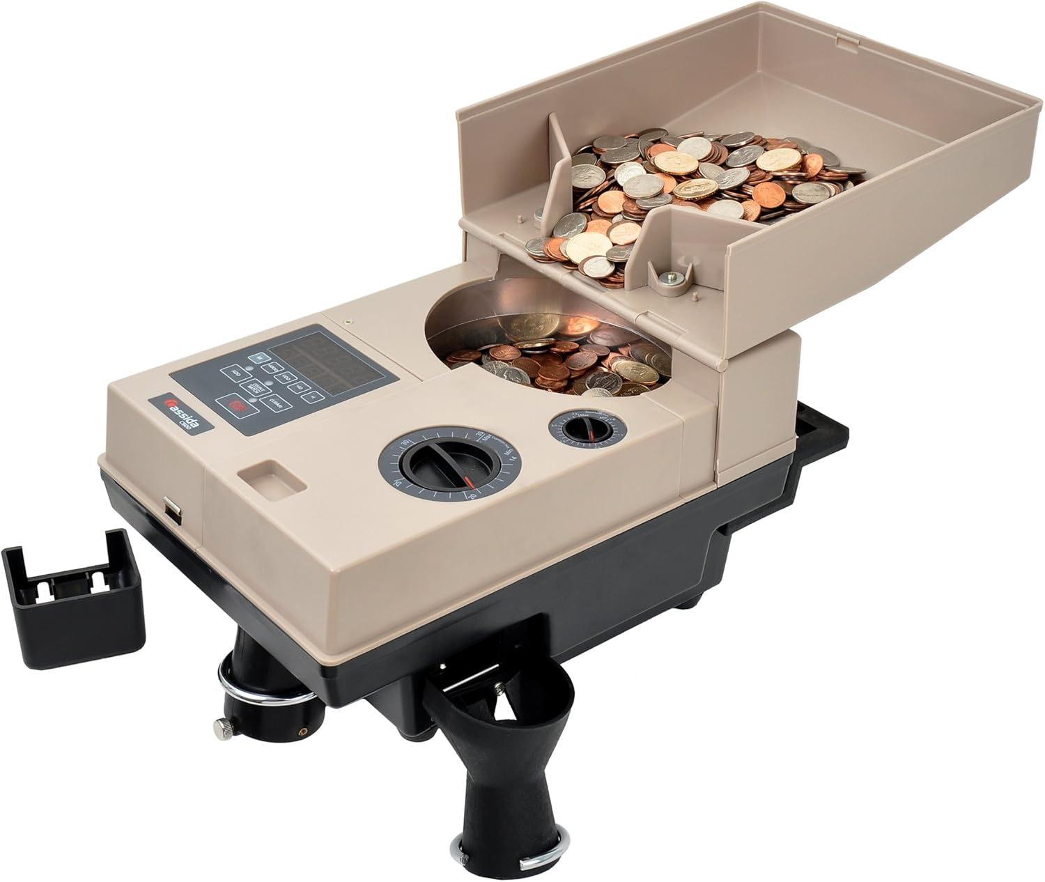 Cassida C500 Coin Counter/Sorter with a 2000 Coins Per Minute | Large Hopper Capacity with 4000 coins