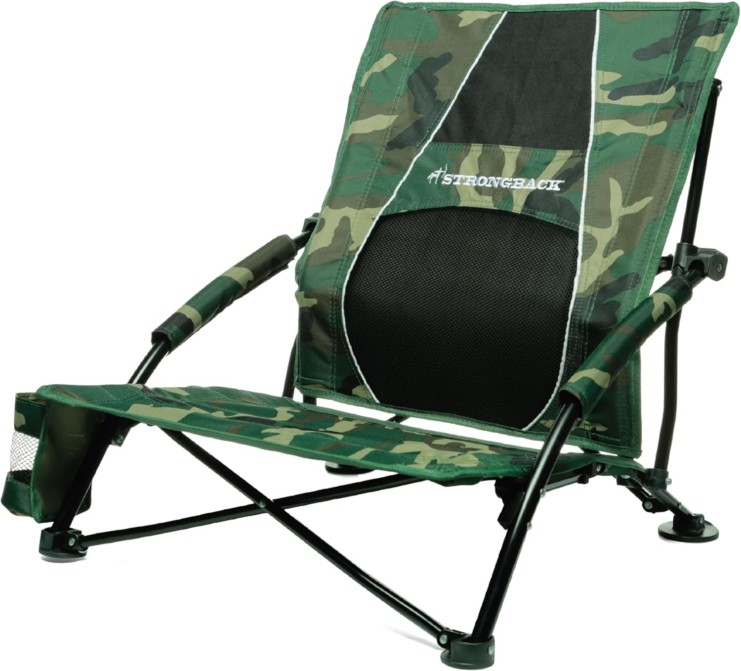 Camo Zero Gravity Low Beach Chair with Arms