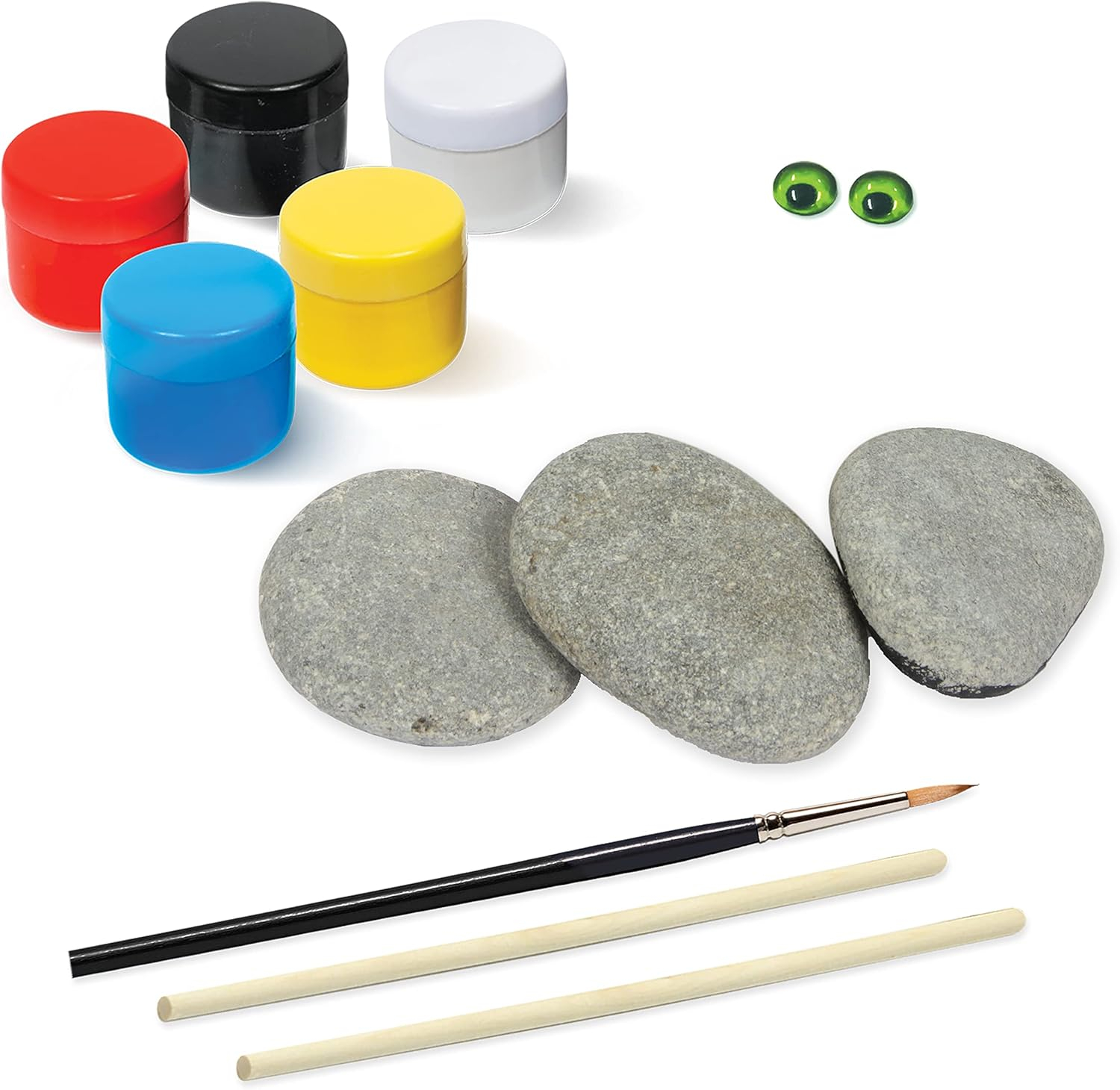 Animal Rock Painting Box Set - DIY Rock Painting for Adults - Rocks, Brush, Paint Included - Mandala Stone Artist - Create Rock Artwork at Home - Arts and Craft for Adults - Adult Hobbies