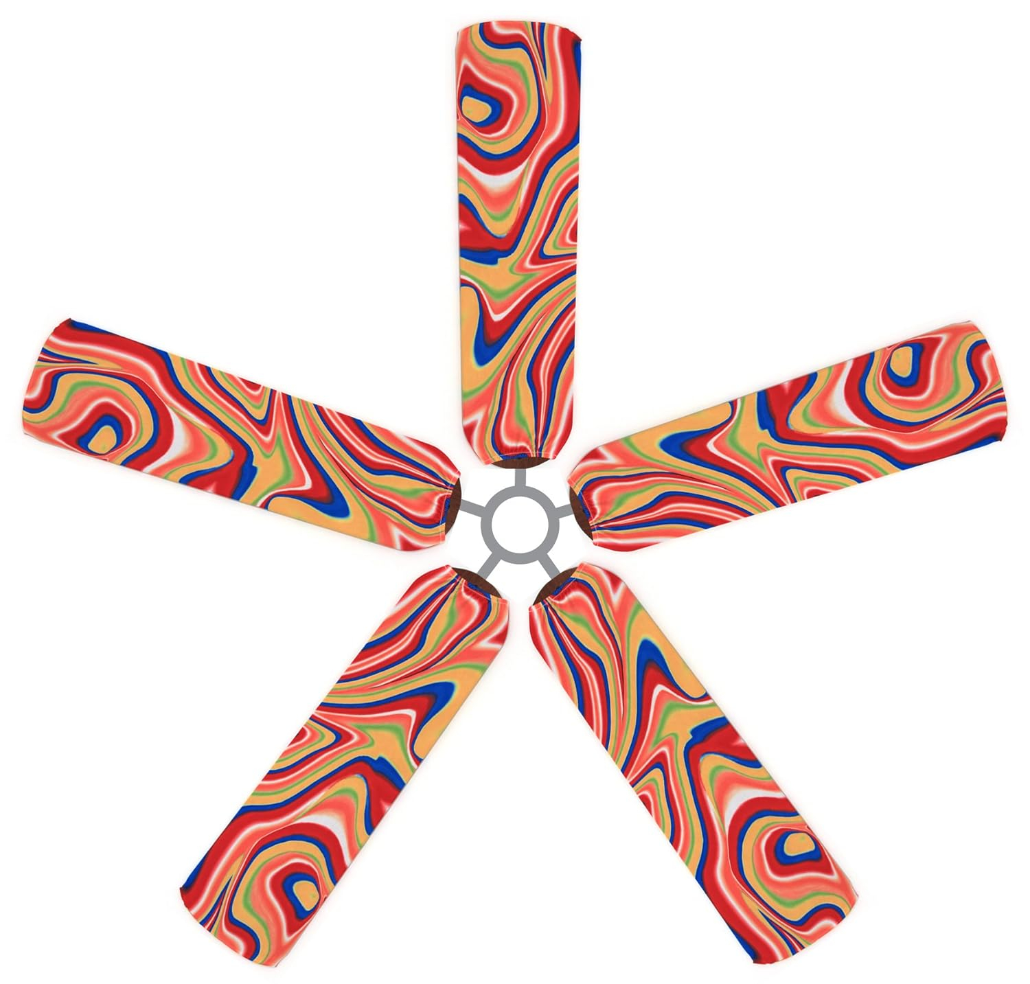 Fan Blade Designs Swirling Rainbow Ceiling Fan Blade Covers