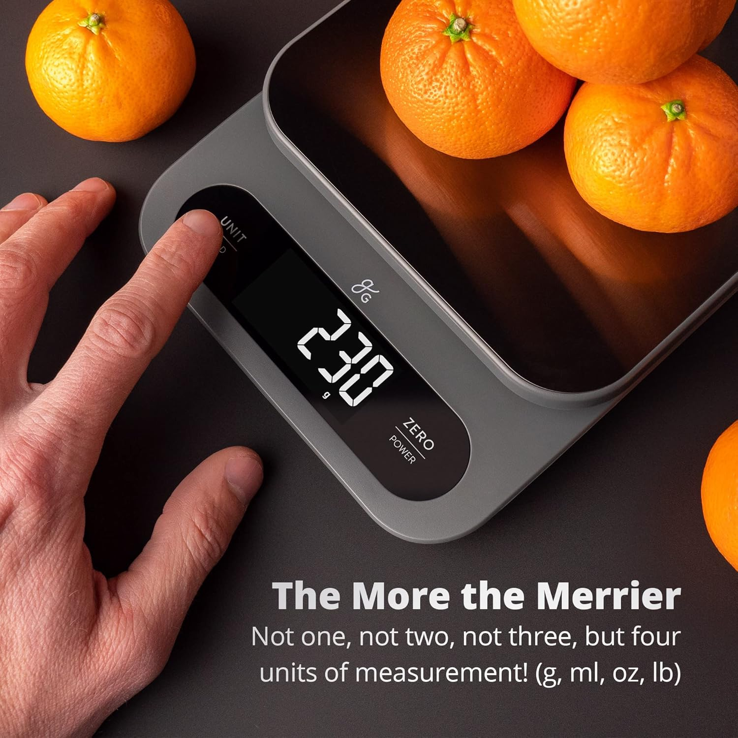 Greater Goods High-Capacity Kitchen Scale with LCD Display & Stainless Steel Finish