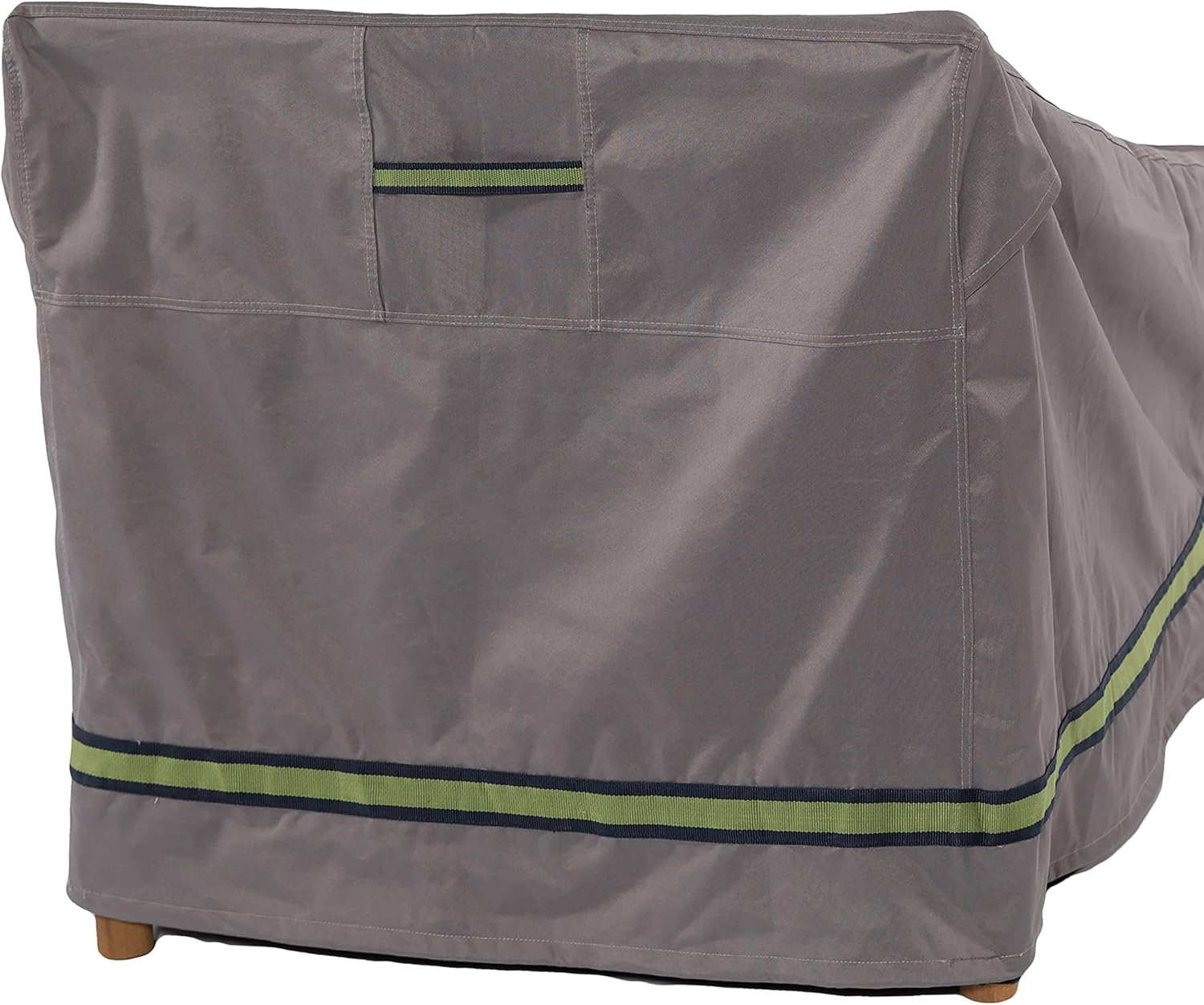 Duck Covers Soteria Waterproof 82 Inch Double Wide Patio Chaise Lounge Chair Cover