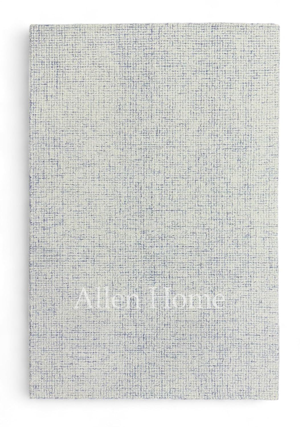 Alora Decor London 9' x 12' Solid Blue/Gray/Rust/Blue Hand-Tufted Area Rug