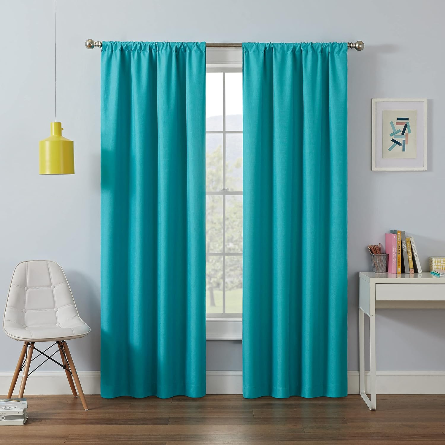 Eclipse Kendall Kids Thermaback Blackout 42 x 54 Curtain Panel in Pool
