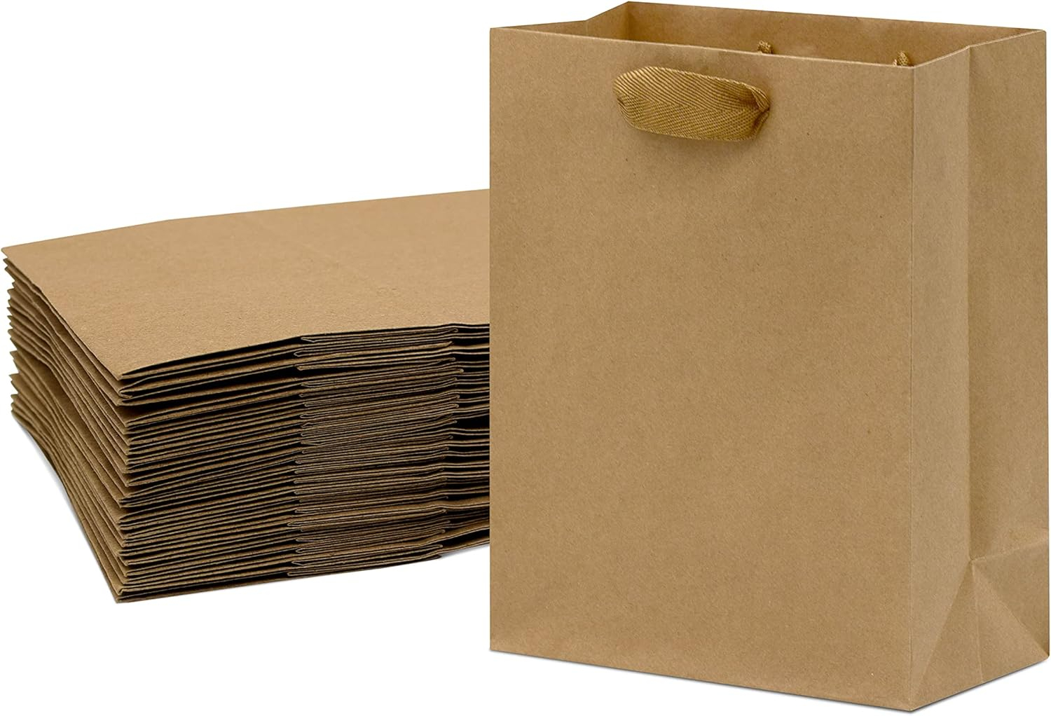 Paper Lunch Bags 25 Lb Brown Paper Bags 25LB Capacity - Kraft Brown Paper Bags, Bakery Bags, Candy Bags, Lunch Bags, Grocery Bags, Craft Bags - #25 Large Lunch Paper Bags by EcoQuality (100, #25)