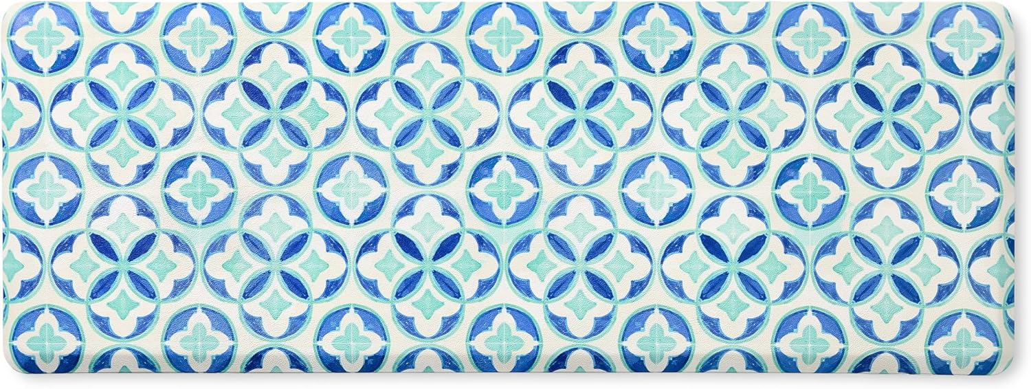 Fiesta FIESTA Postiano Tiles Geo Textured Anti-Fatigue Comfort Non-Slip Kitchen Runner Mat