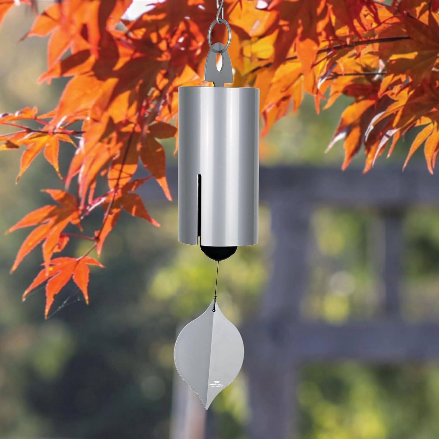 Woodstock Windchimes Heroic Windbell Harbor Gray, Wind Chimes For Outside, Wind Chimes For Garden, Patio, and Outdoor Décor, 40"L