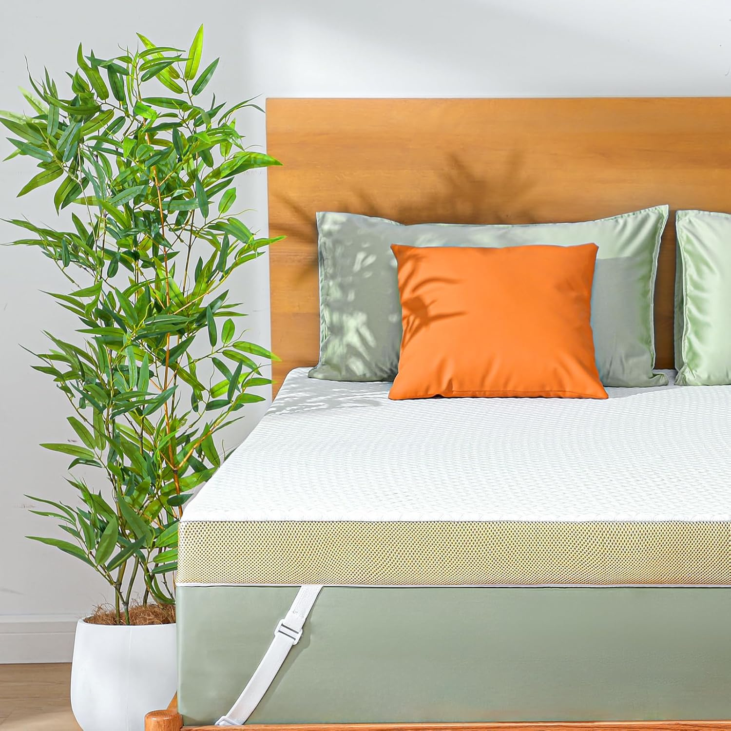 Marsail Twin Size Memory Foam Mattress Topper, 3 Inch Cooling Gel Infused Mattress Topper with Soft Cover, CertiPUR-US and Oeko-TEX Certified, Suitable for Sofa, RV, Camping