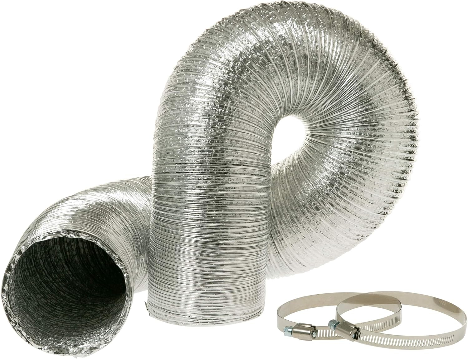 GE Appliances Dryer Duct, 8 Foot Length Metal Dryer Transition Duct, PM08X10085, UL Listed