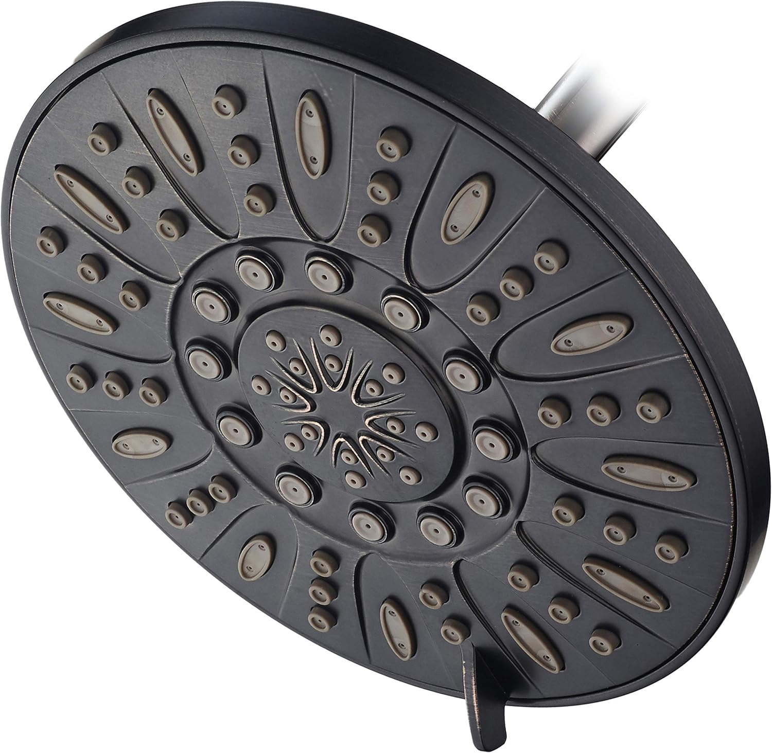 AquaDance Oil Rubbed Bronze High Pressure 6-Setting 7" Rain Shower Head – Angle Adjustable, Anti-Clog Showerhead Jets, Tool-Free Installation-USA Standard Certified-U.S. Brand – 1.8 GPM
