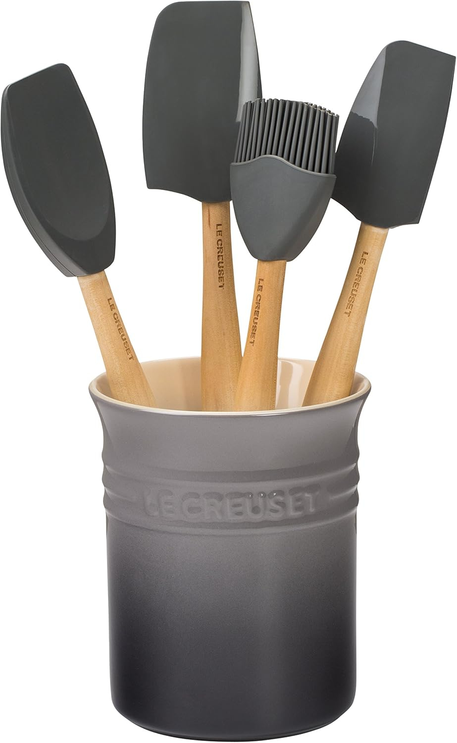 Silicone 5 piece Utensil Set with Crock