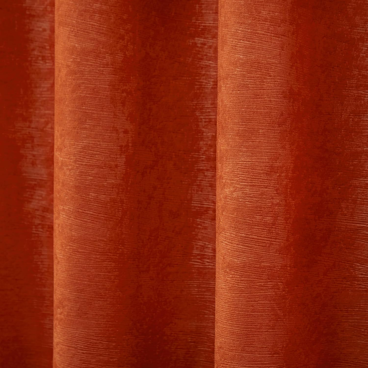 TOWN & COUNTRY EVERYDAY Lustre Solid Heavyweight Textured Sateen Indoor Curtains, Room Darkening Opacity, Grommet Top, Energy Efficient, 2-Pack Set, 52"x108", Mecca Orange