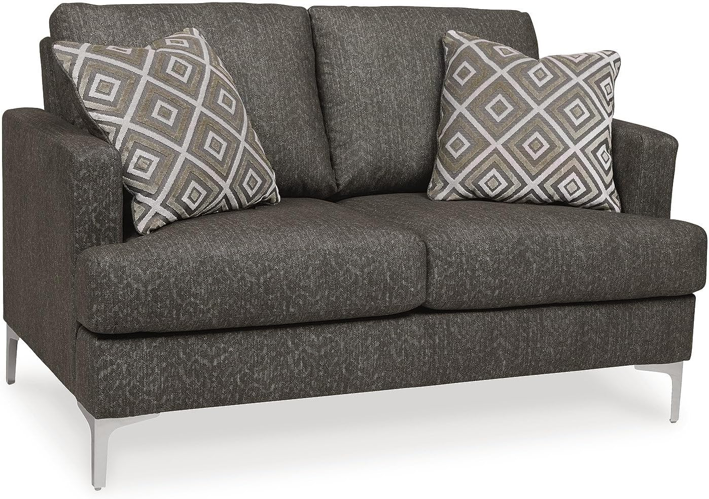 Signature Design by Ashley Contemporary Arcola RTA Loveseat Microfiber Java