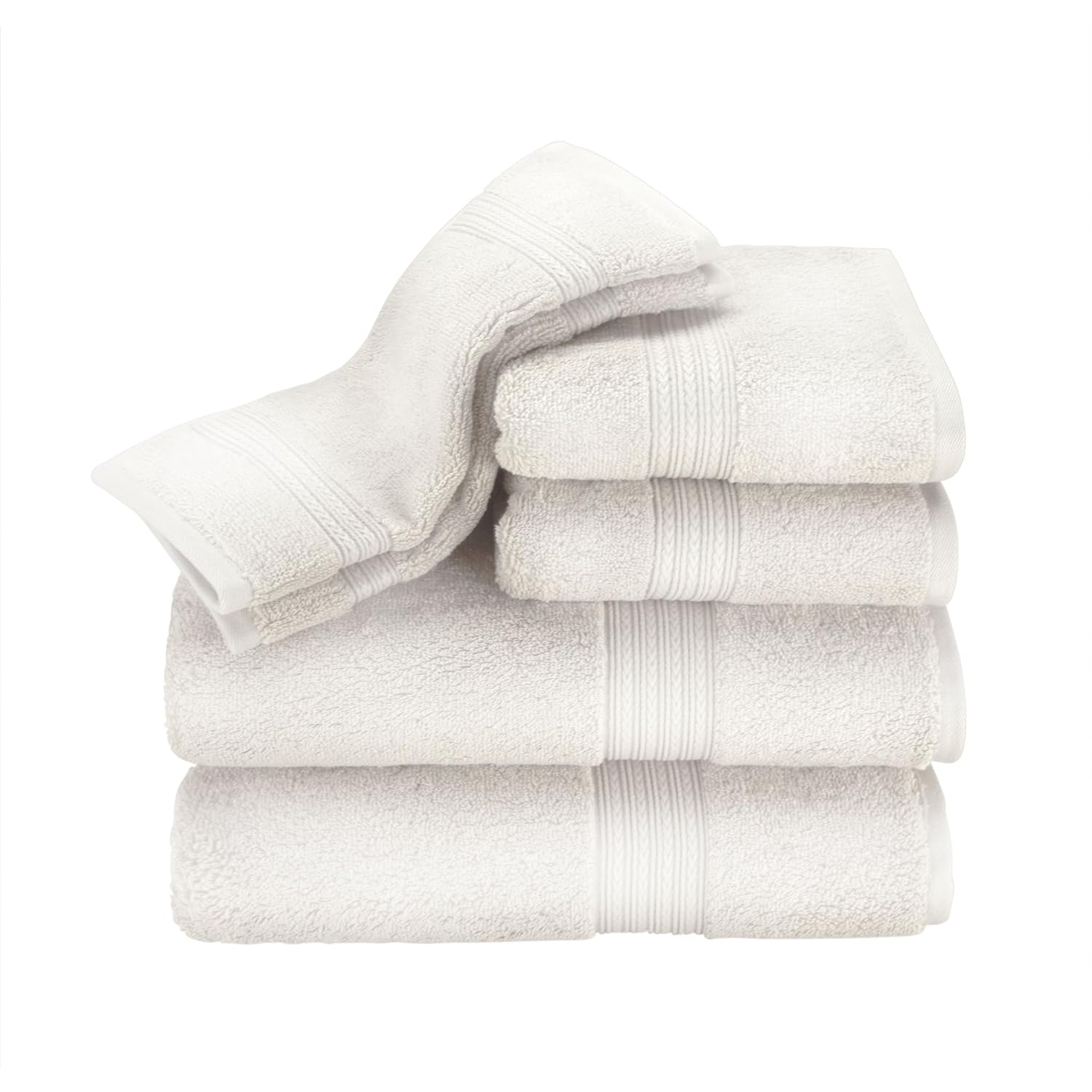 Luxurious White Egyptian Cotton Hand Washcloth Set