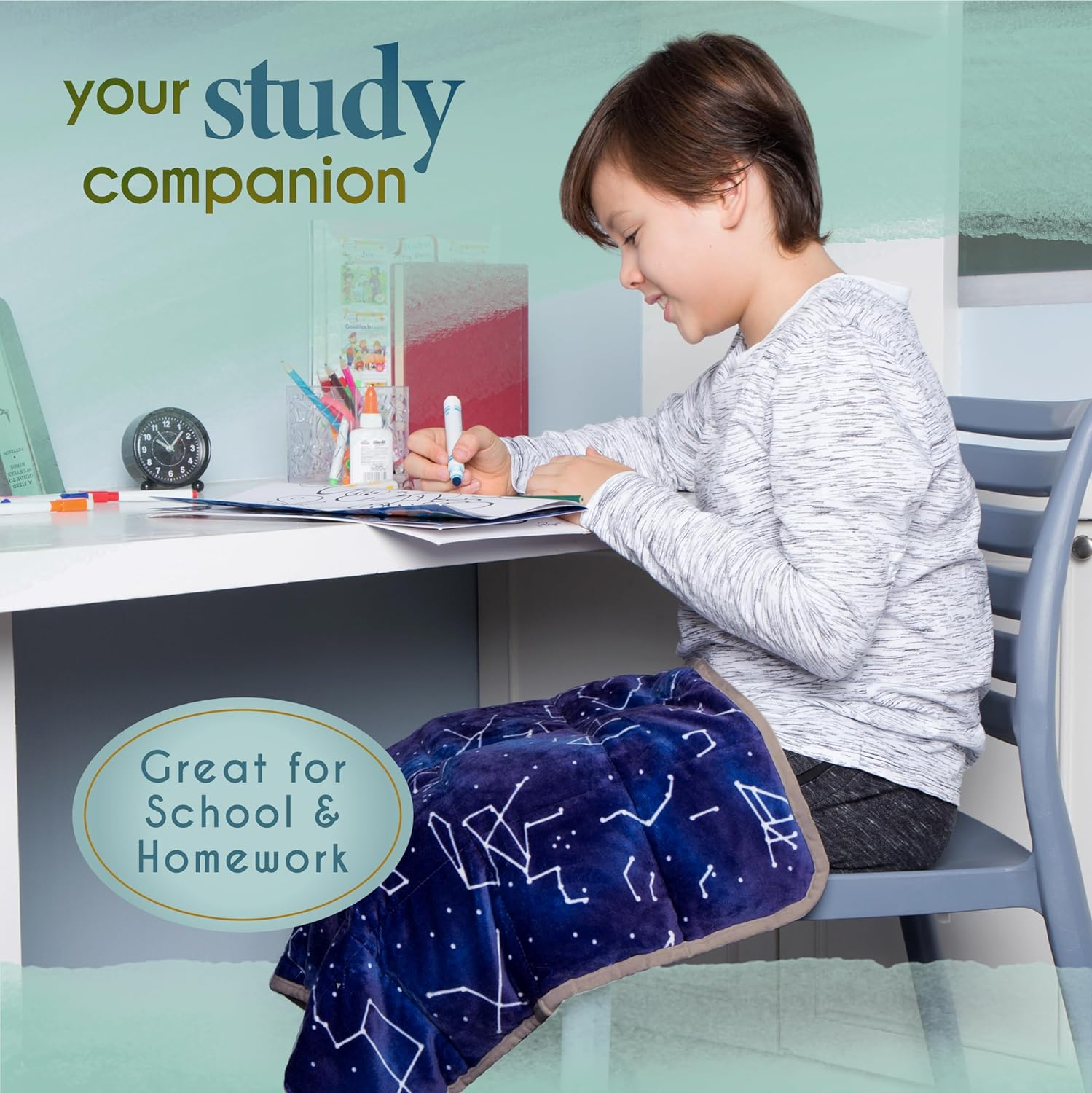 Florensi Weighted Lap Pad 3 lbs - Weighted Blanket for Kids, Teens, Boys, Girls - Soft, Warm, Comfortable, Sensory - Weighted Blanket Kids