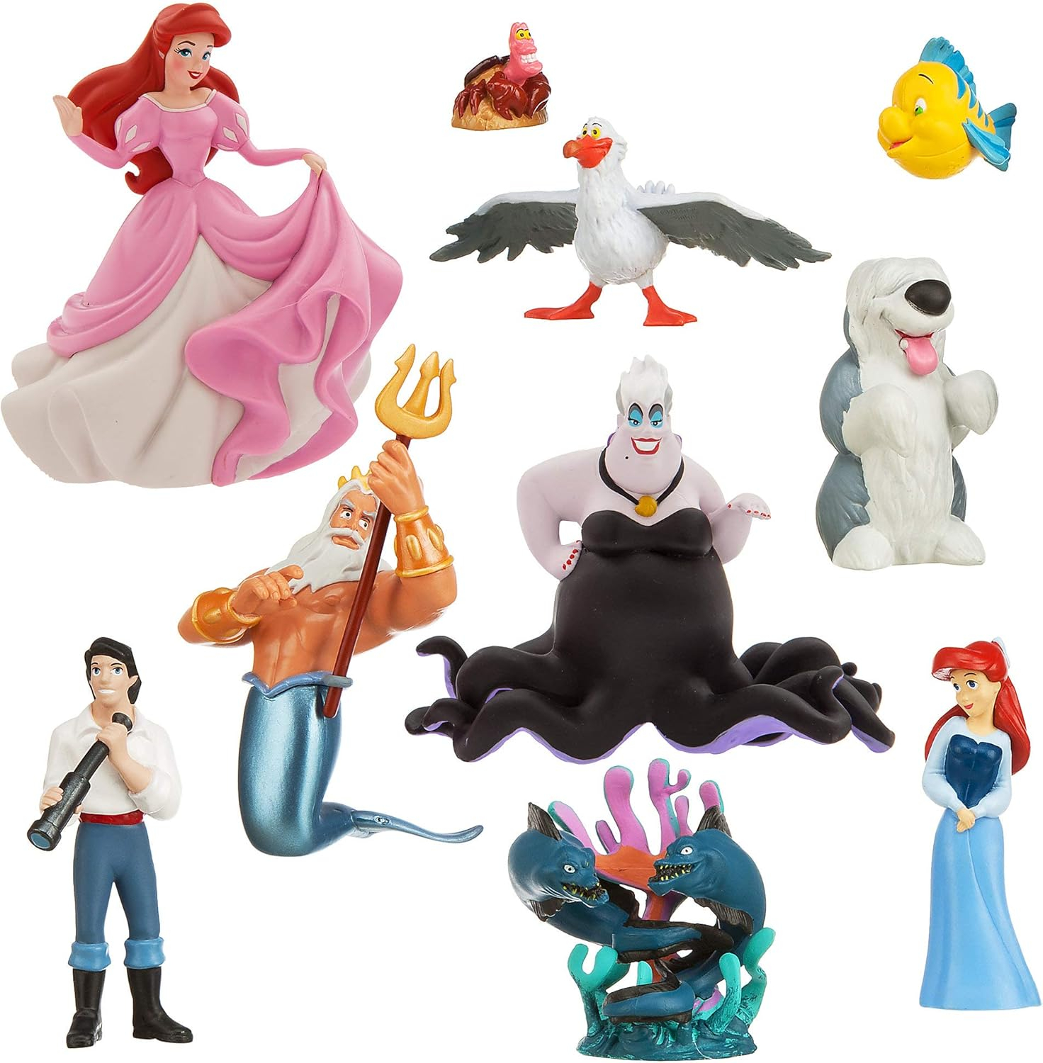 Disney 30th Anniversary The Little Mermaid Deluxe Figure Set, 3+, PVC, 10 PCS Set