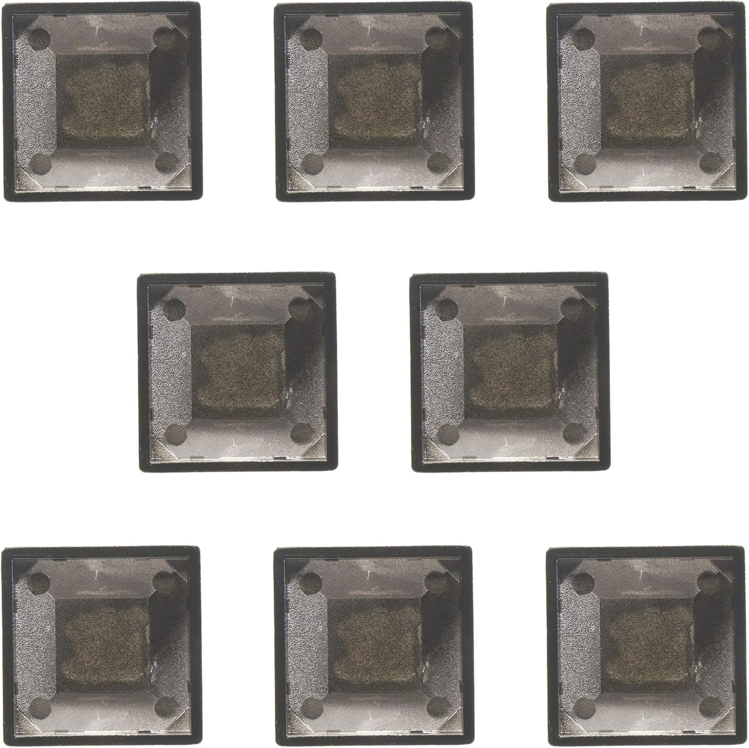 Plum Fittings 1 1/2" x 1 1/2" Square Black Post Cap for Aluminum Fence Posts | Black Post Caps (8 Pack)