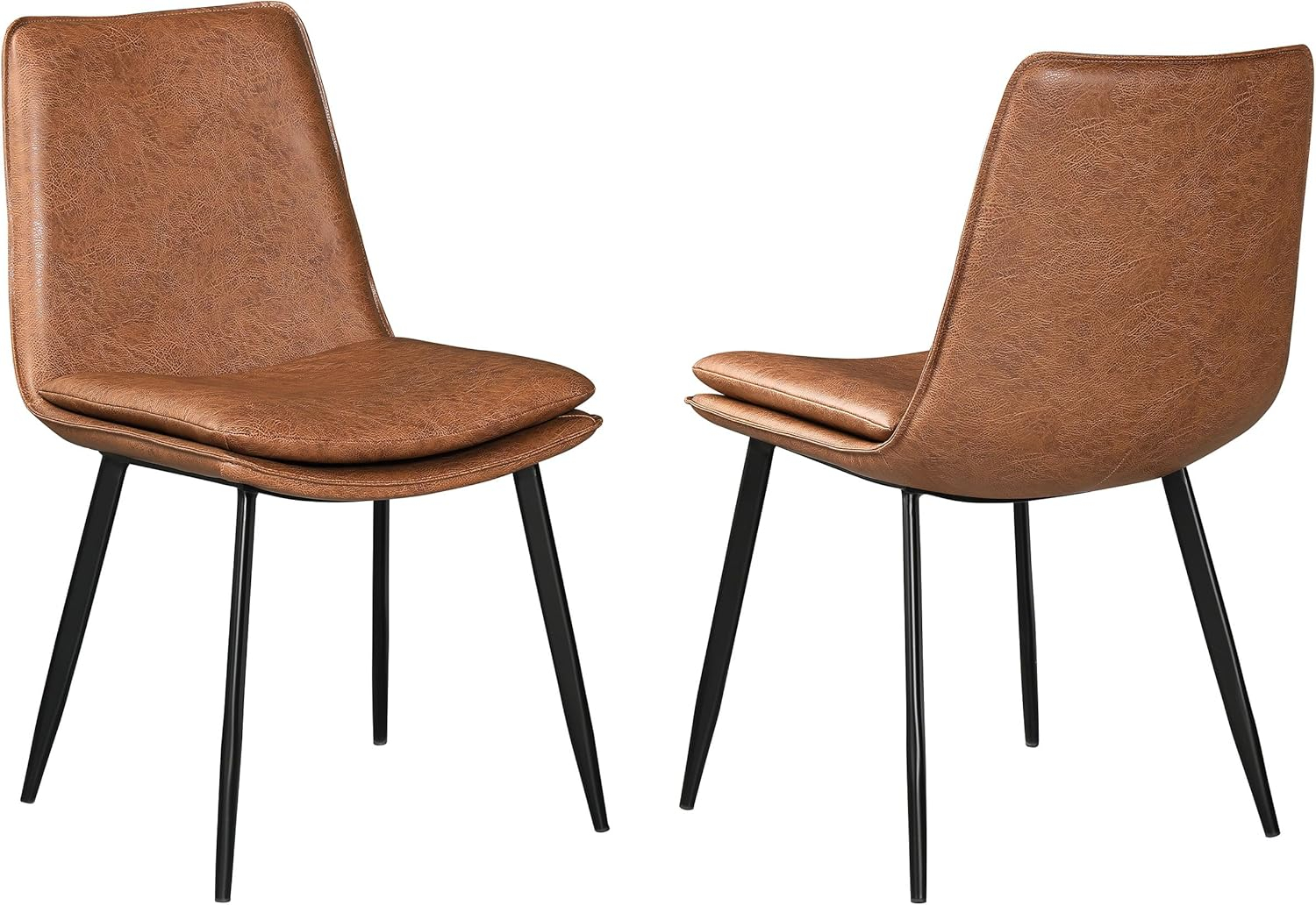 Coaster Ortega Faux Leather Padded Seat Dining Side Chair Coffee
