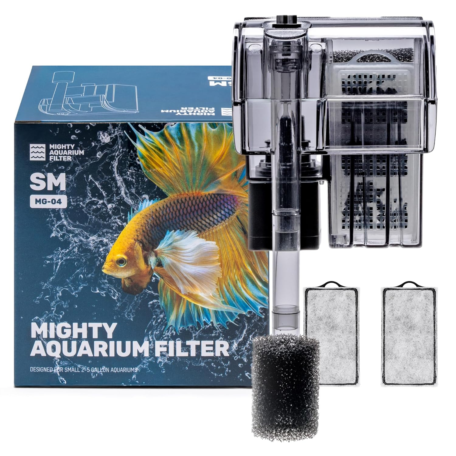 Mighty Small Clear Acrylic Hang On Back Aquarium Filter