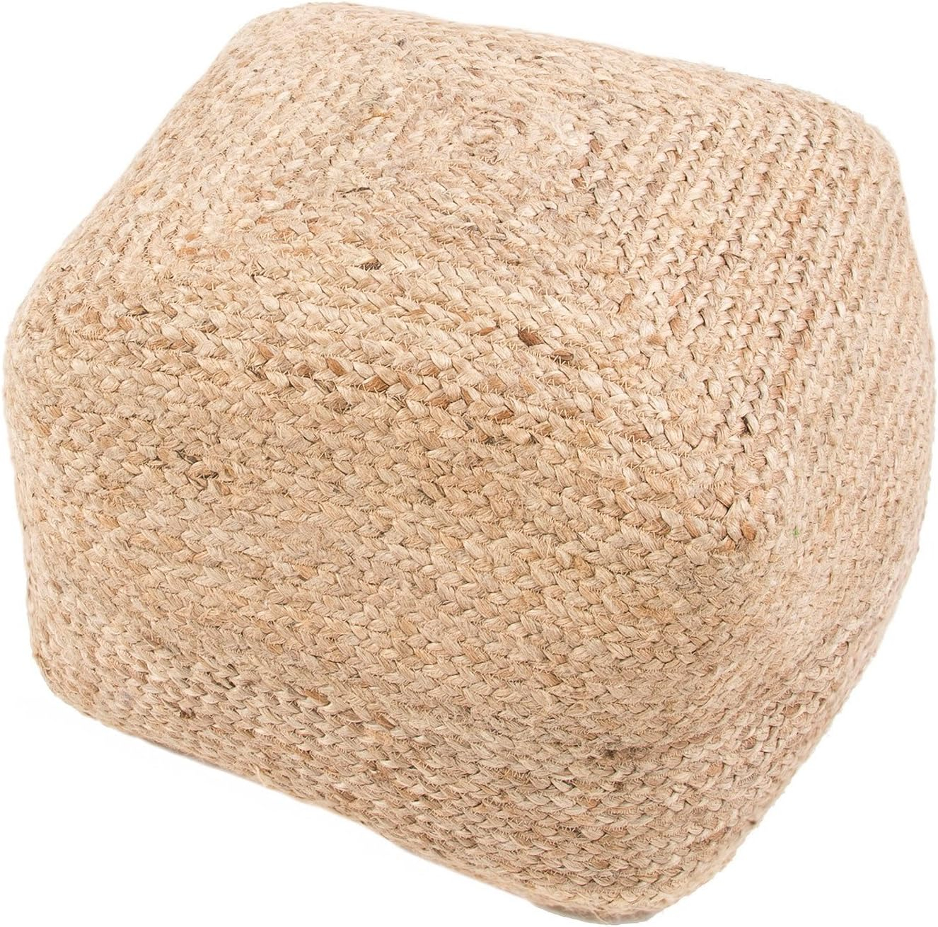 Patan Square Pouf, Natural