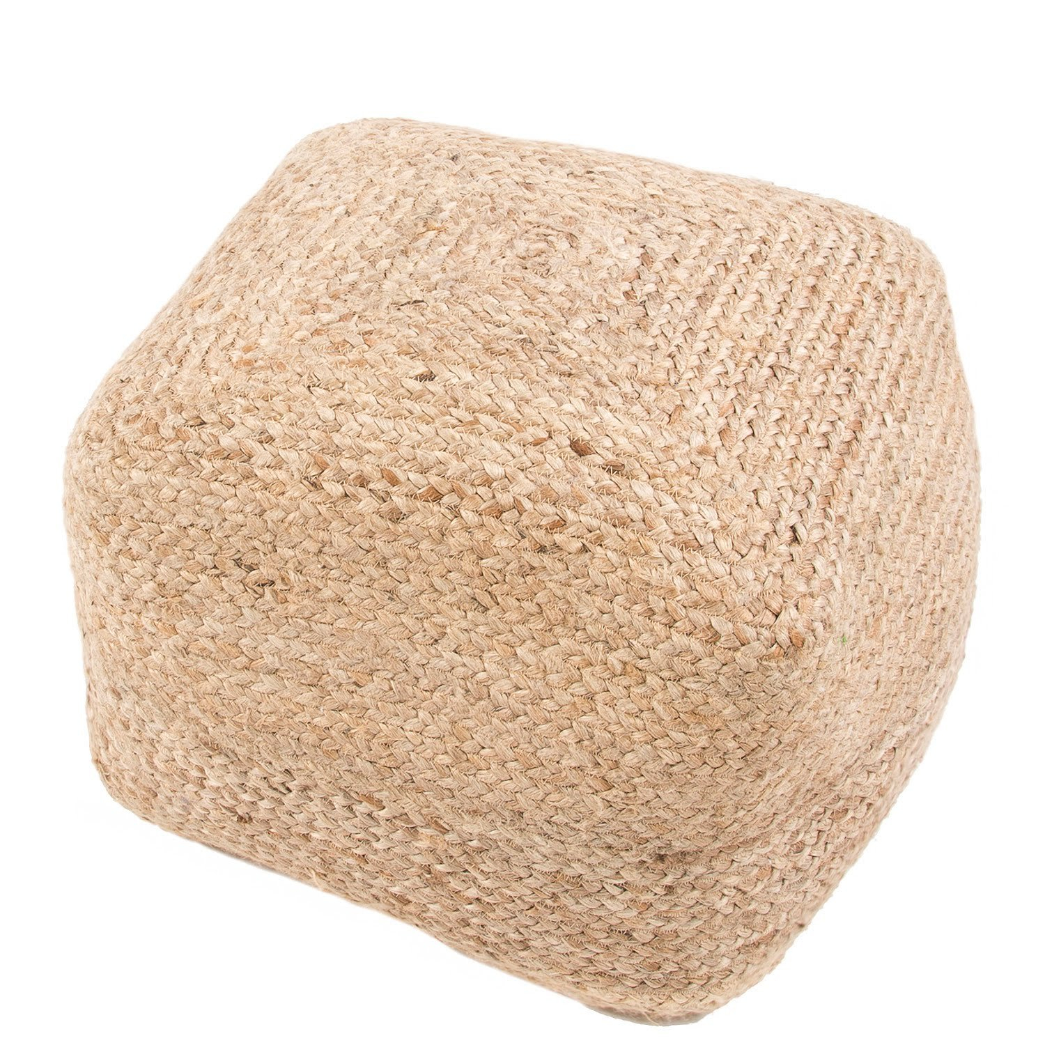 Patan Square Pouf, Natural