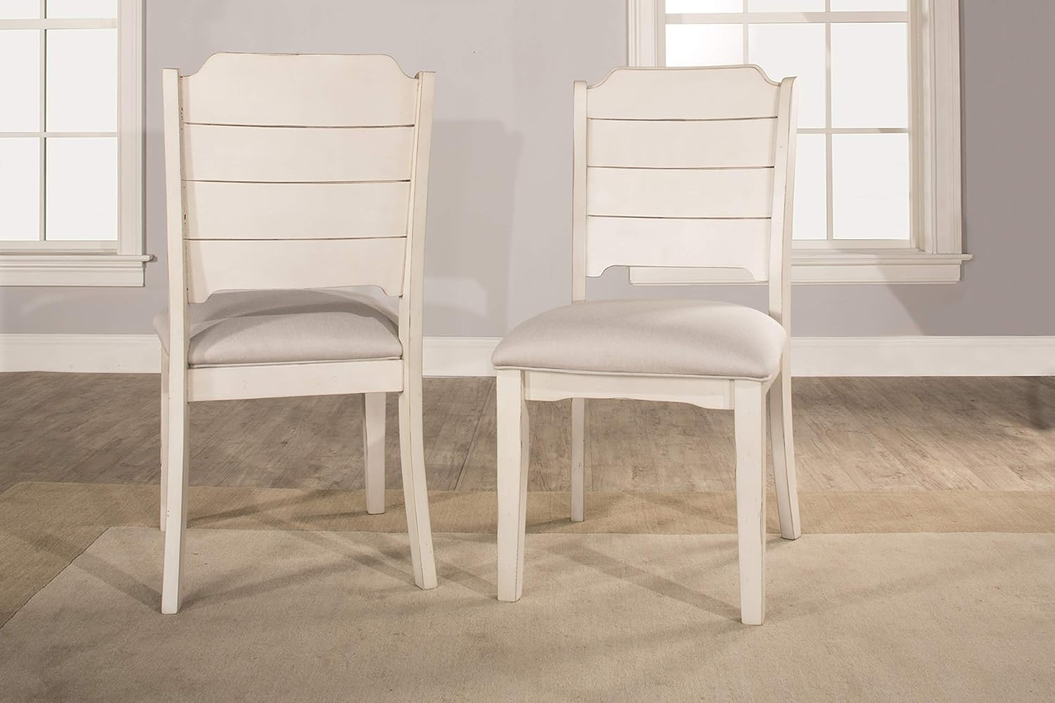 Hillsdale Furniture Clarion Wood Dining Chair, Set of 2, Sea White